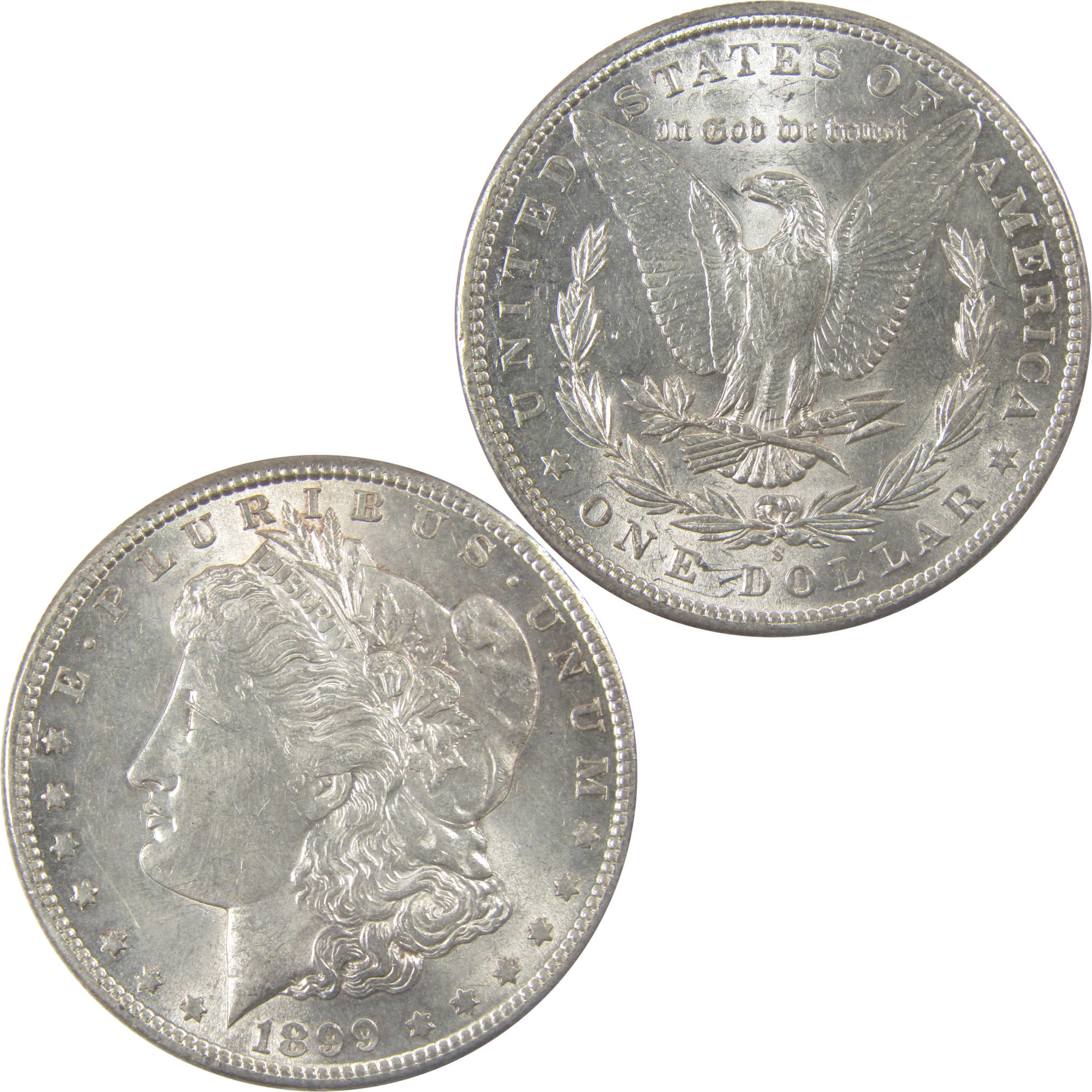 1899 S Morgan Silver Dollar CH AU Choice About Uncirculated SKU:I23525 - Morgan coin - Morgan silver dollar - Morgan silver dollar for sale - Profile Coins & Collectibles