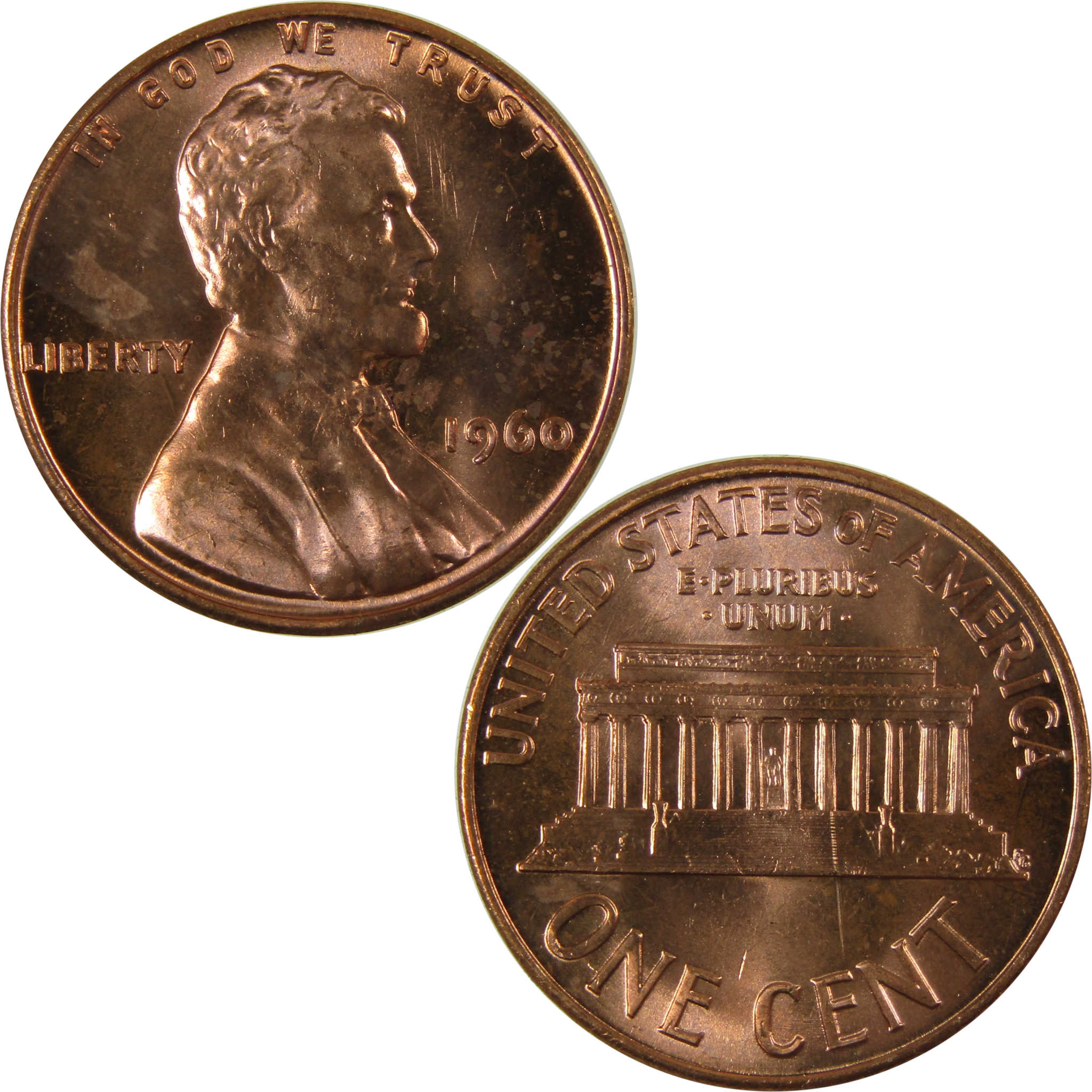 1960 Small Date Lincoln Memorial 1c Uncirculated Mint State SKU:I26573