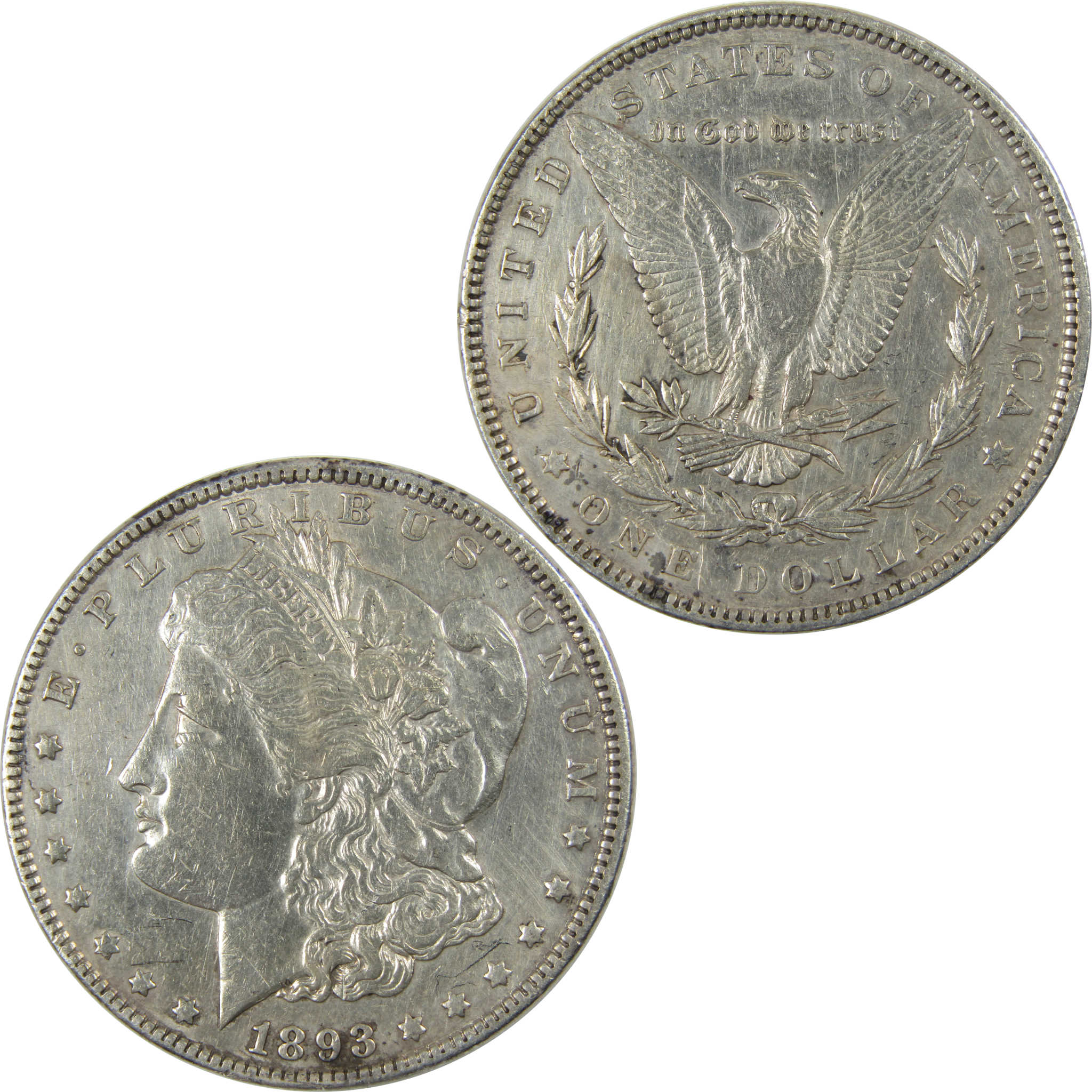 1893 Morgan Dollar XF EF Extremely Fine Details Silver SKU:I23695