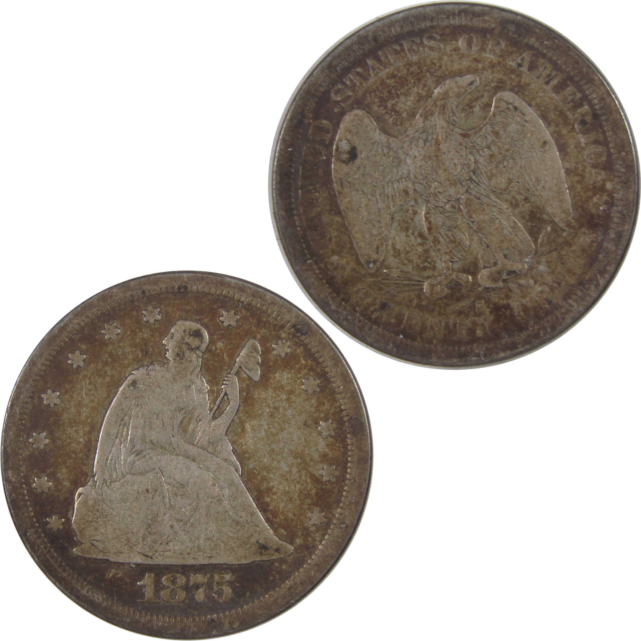 1875 S Seated Liberty Twenty Cent Piece G Good Silver SKU:I18744