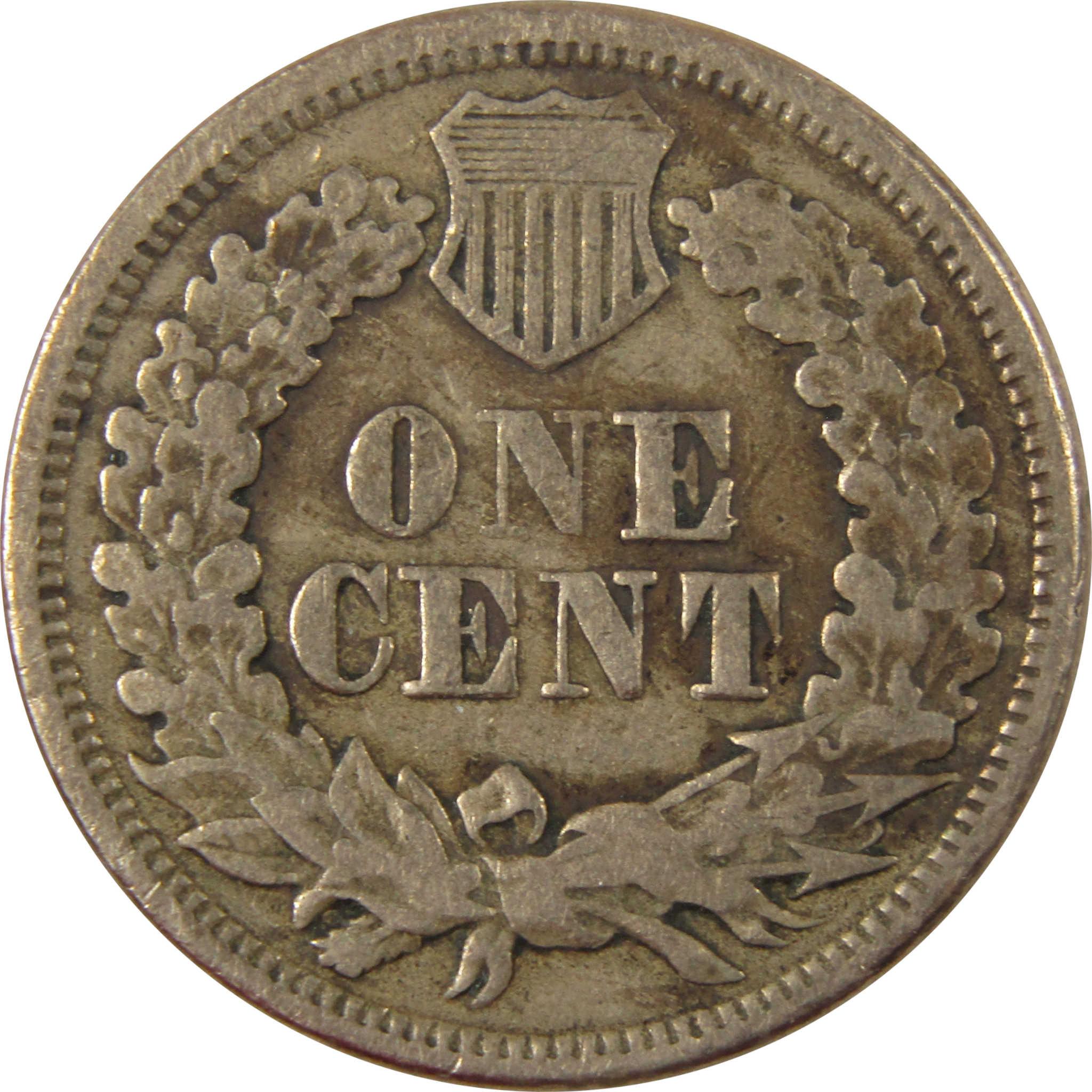 1863 Indian Head Cent VG Very Good Details Penny 1c Coin SKU:CP1237