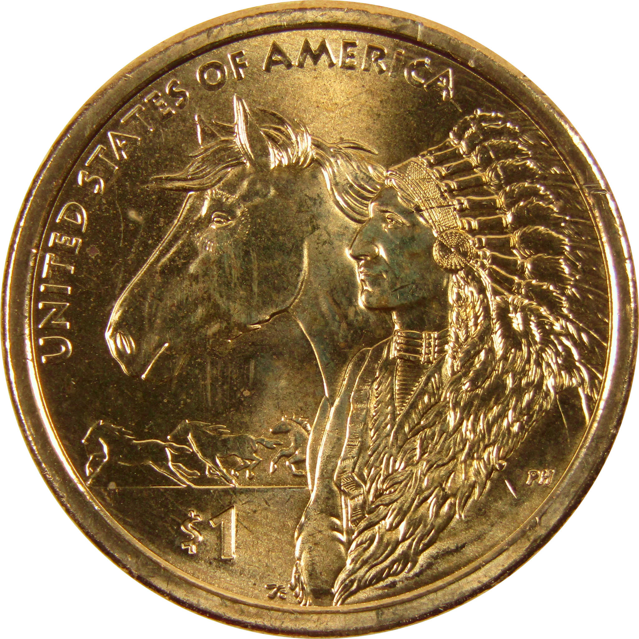 2012 D Trade Routes Native American Dollar BU Uncirculated $1 Coin