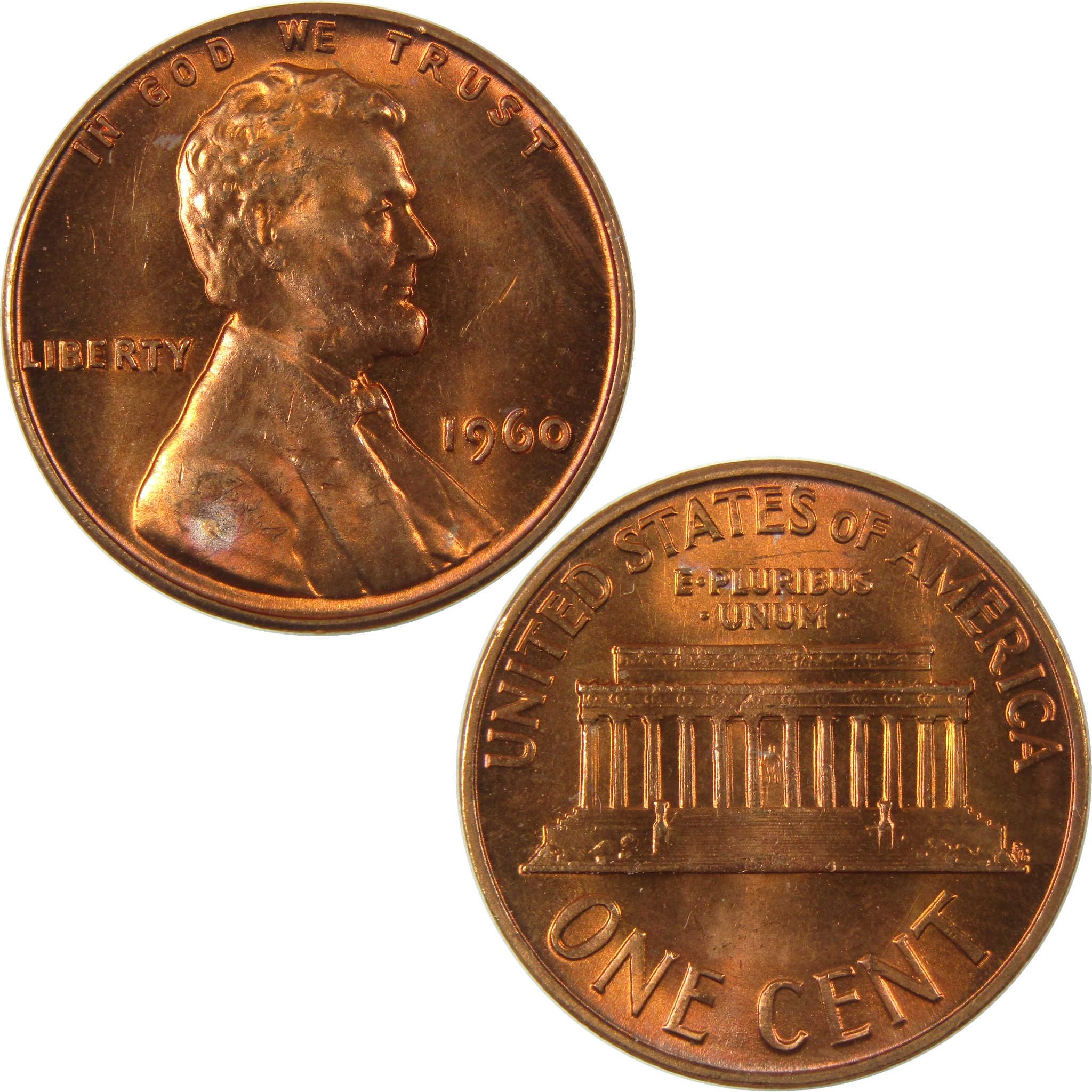 1960 Small Date Lincoln Memorial Cent Uncirculated Penny 1c Coin