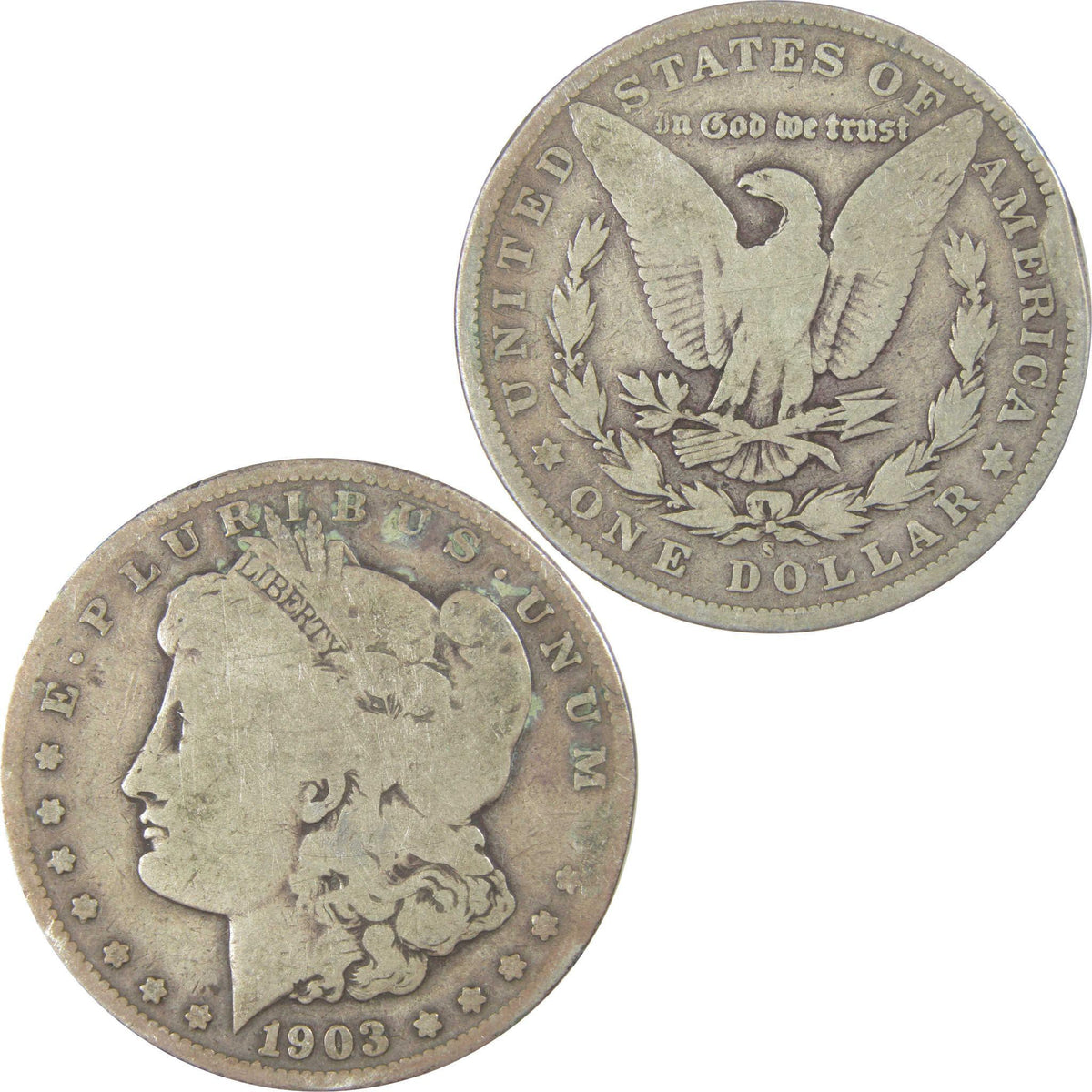 1903 S Morgan Silver Dollar G Good $1 Coin Collectible SKU:I24211 - Morgan coin - Morgan silver dollar - Morgan silver dollar for sale - Profile Coins & Collectibles