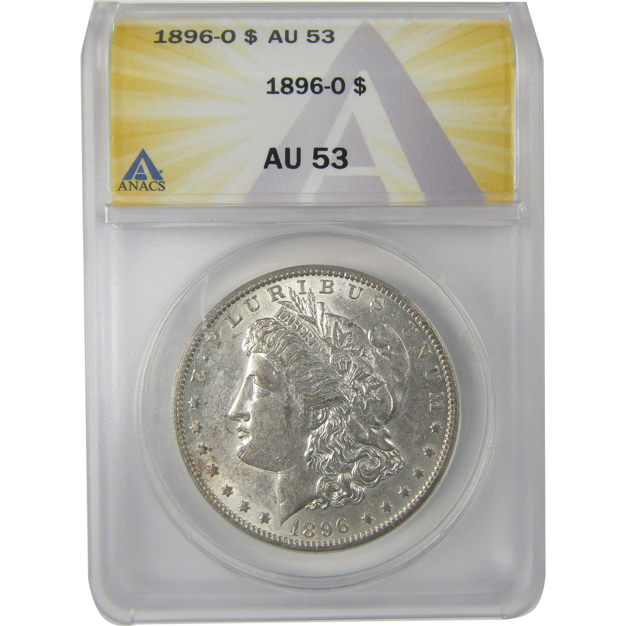 1896 O Morgan Dollar AU 53 ANACS Silver $1 Coin SKU:I18974 - Morgan coin - Morgan silver dollar - Morgan silver dollar for sale - Profile Coins & Collectibles