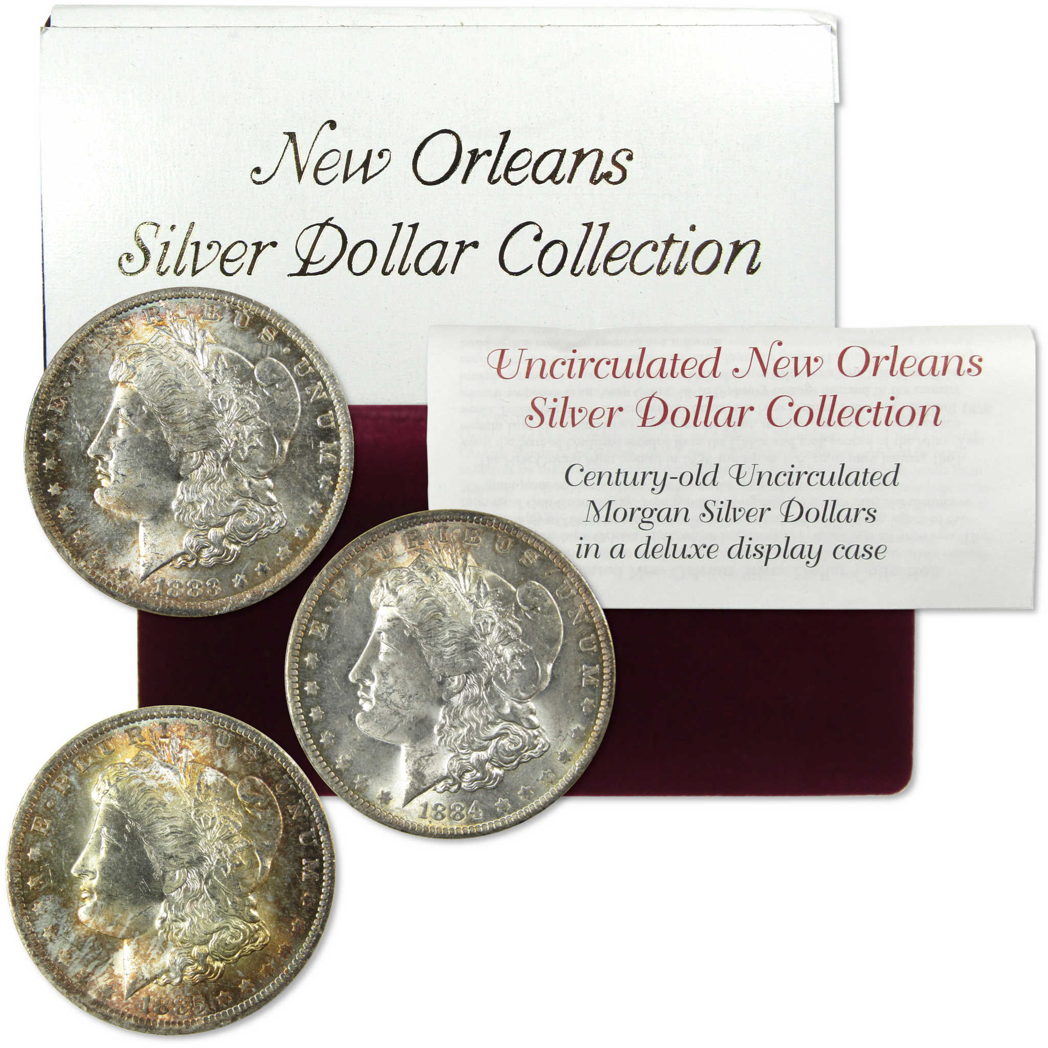 1883-1885 New Orleans Morgan Silver Dollar Set Uncirculated SKU:CP752