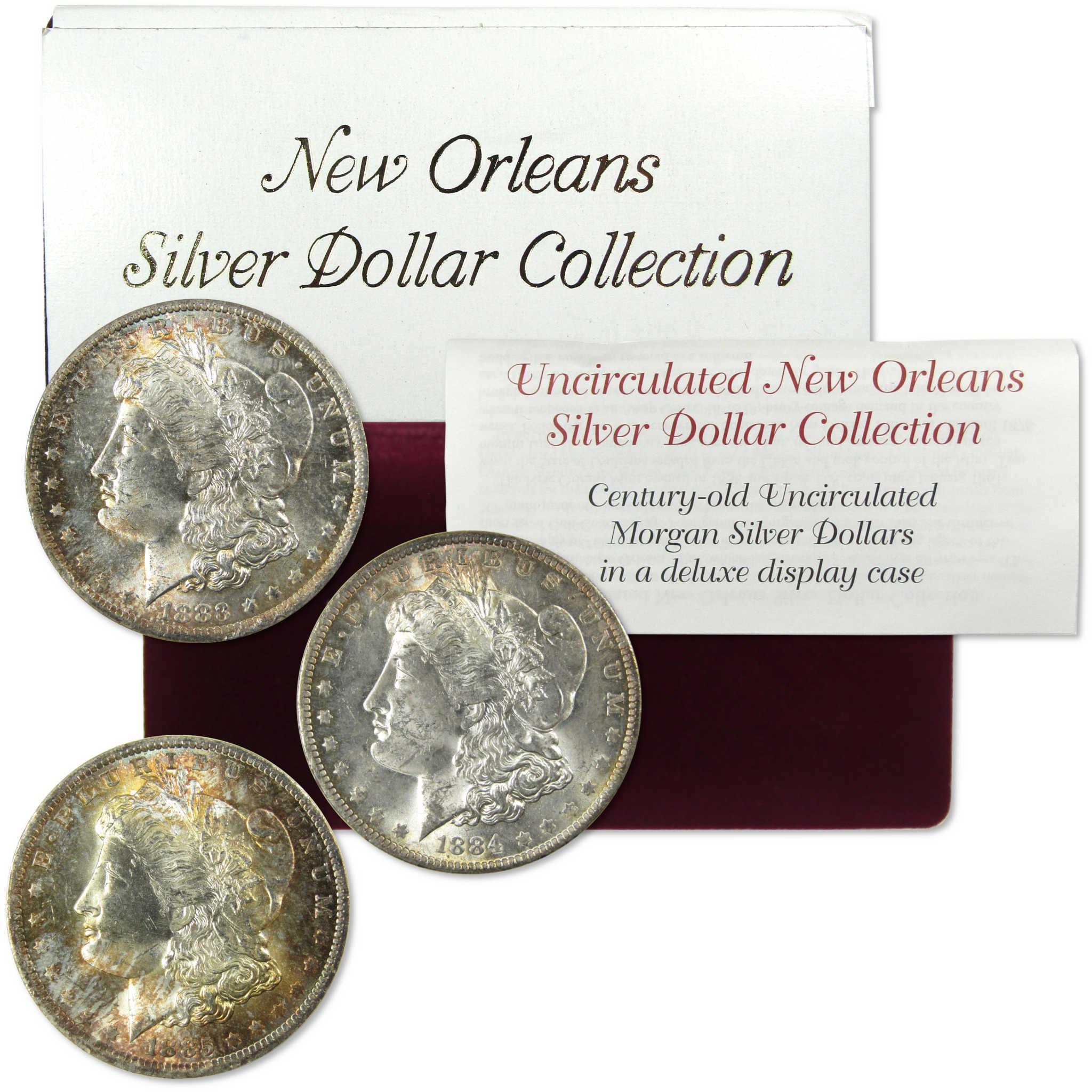 1883-1885 New Orleans Morgan Silver Dollar Set Uncirculated SKU:CP752