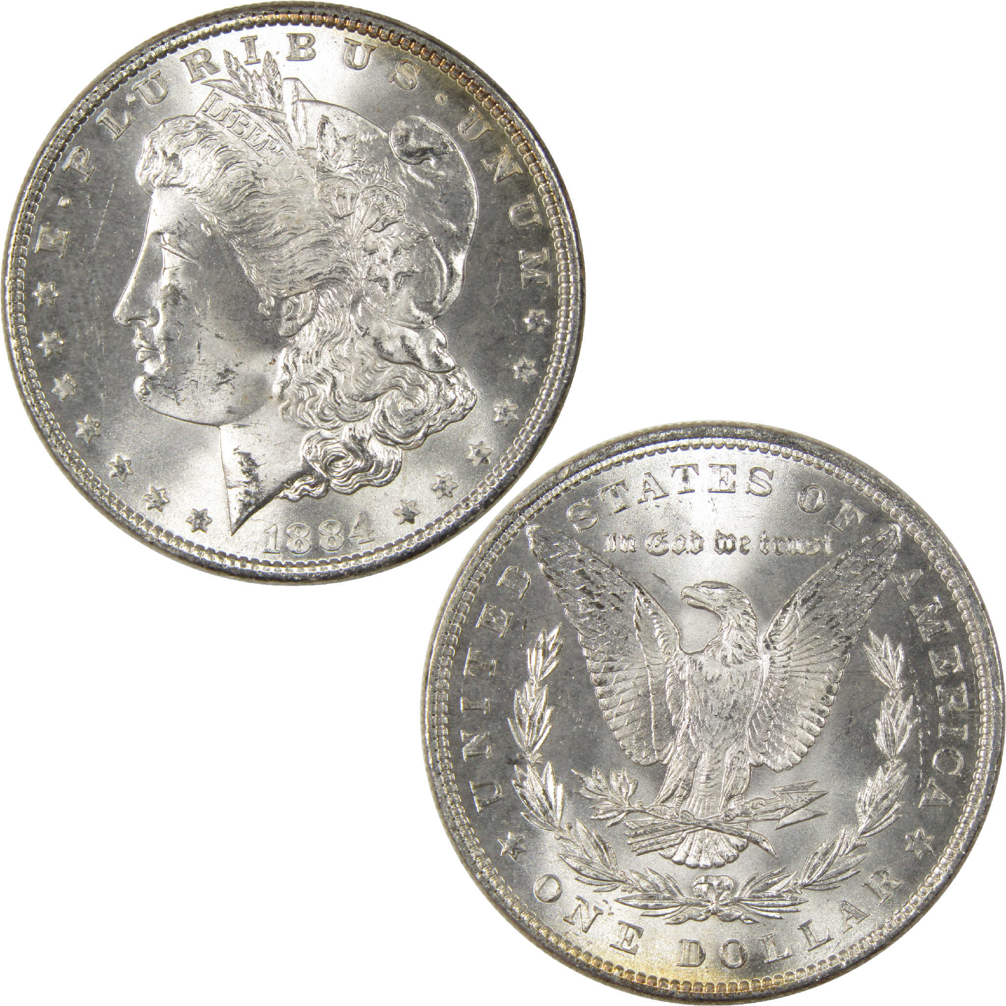 1884 Morgan Dollar BU Choice Uncirculated Silver $1 Coin - Morgan coin - Morgan silver dollar - Morgan silver dollar for sale - Profile Coins & Collectibles