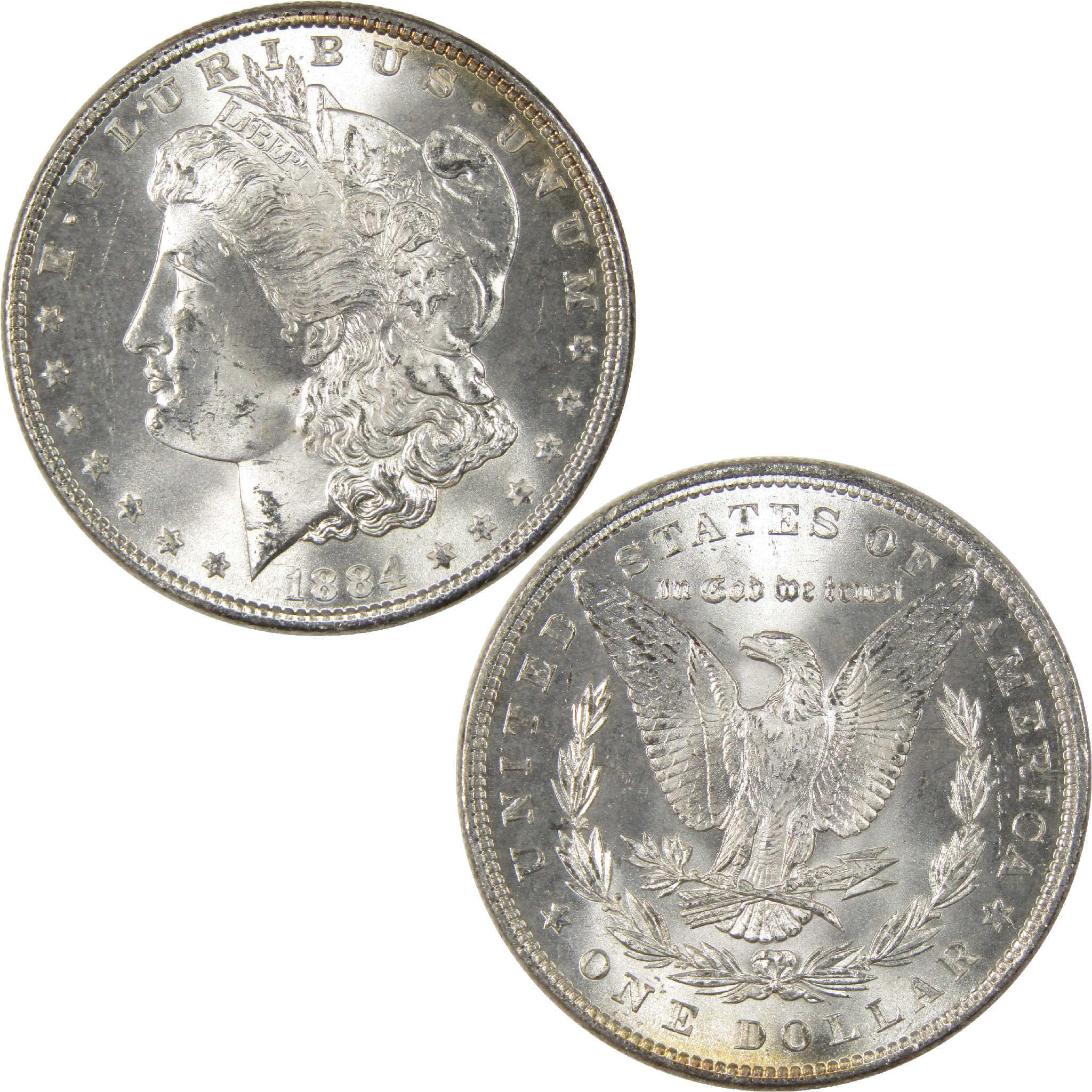 1884 Morgan Dollar BU Choice Uncirculated Silver $1 Coin - Morgan coin - Morgan silver dollar - Morgan silver dollar for sale - Profile Coins & Collectibles