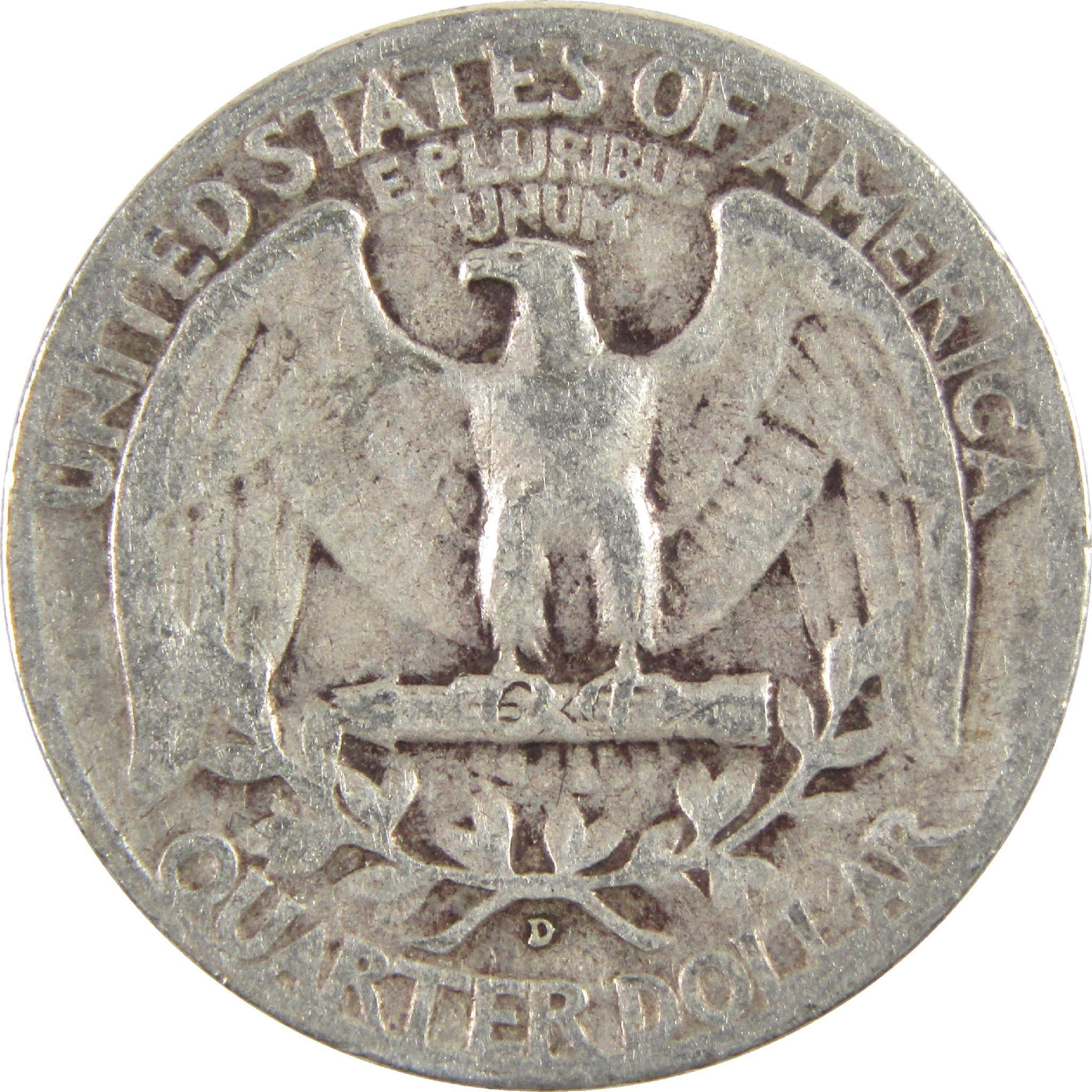 1946 D Washington Quarter VG Very Good Silver 25c Coin