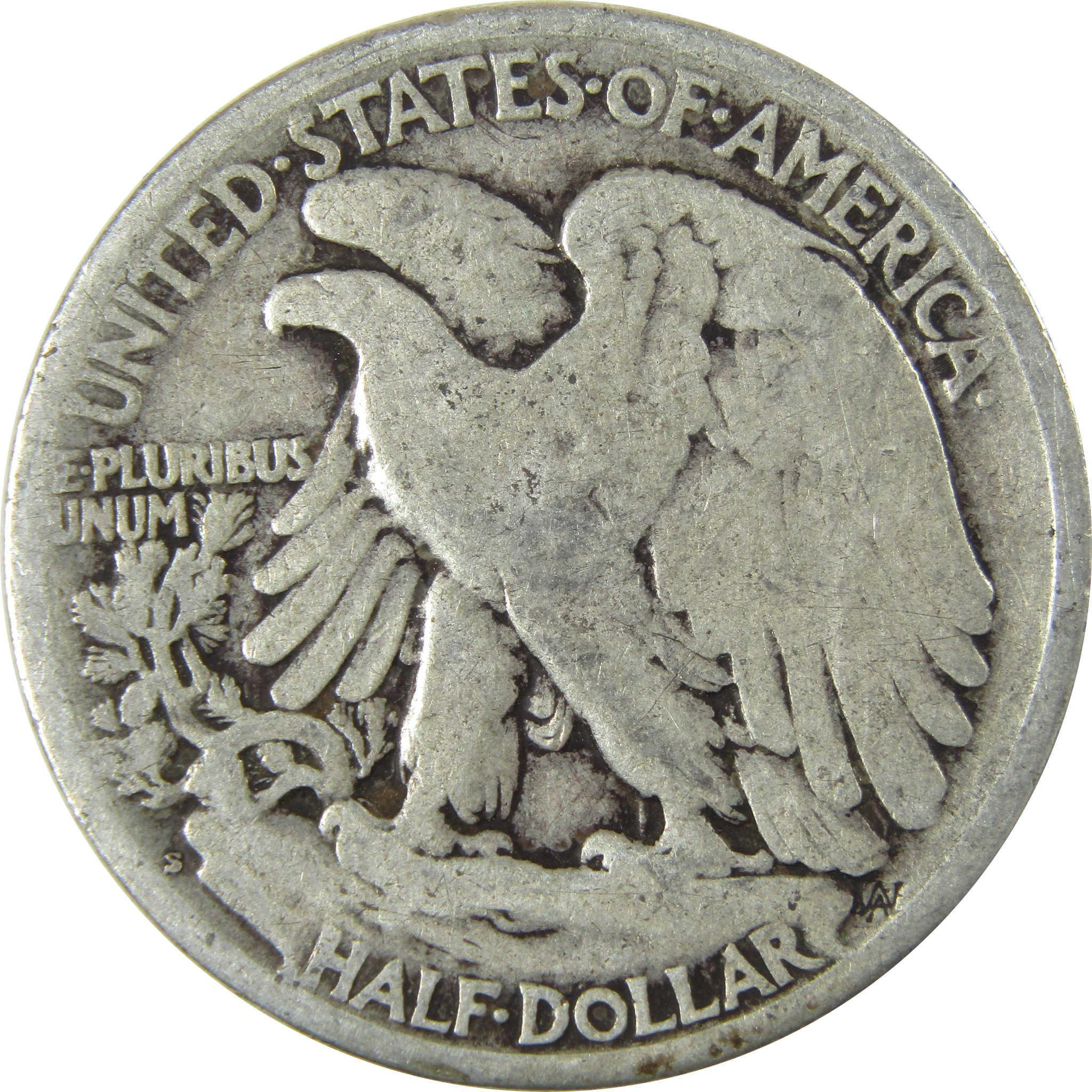 1918 S Liberty Walking Silver Half Dollar G Good 50c Coin SKU:CP519
