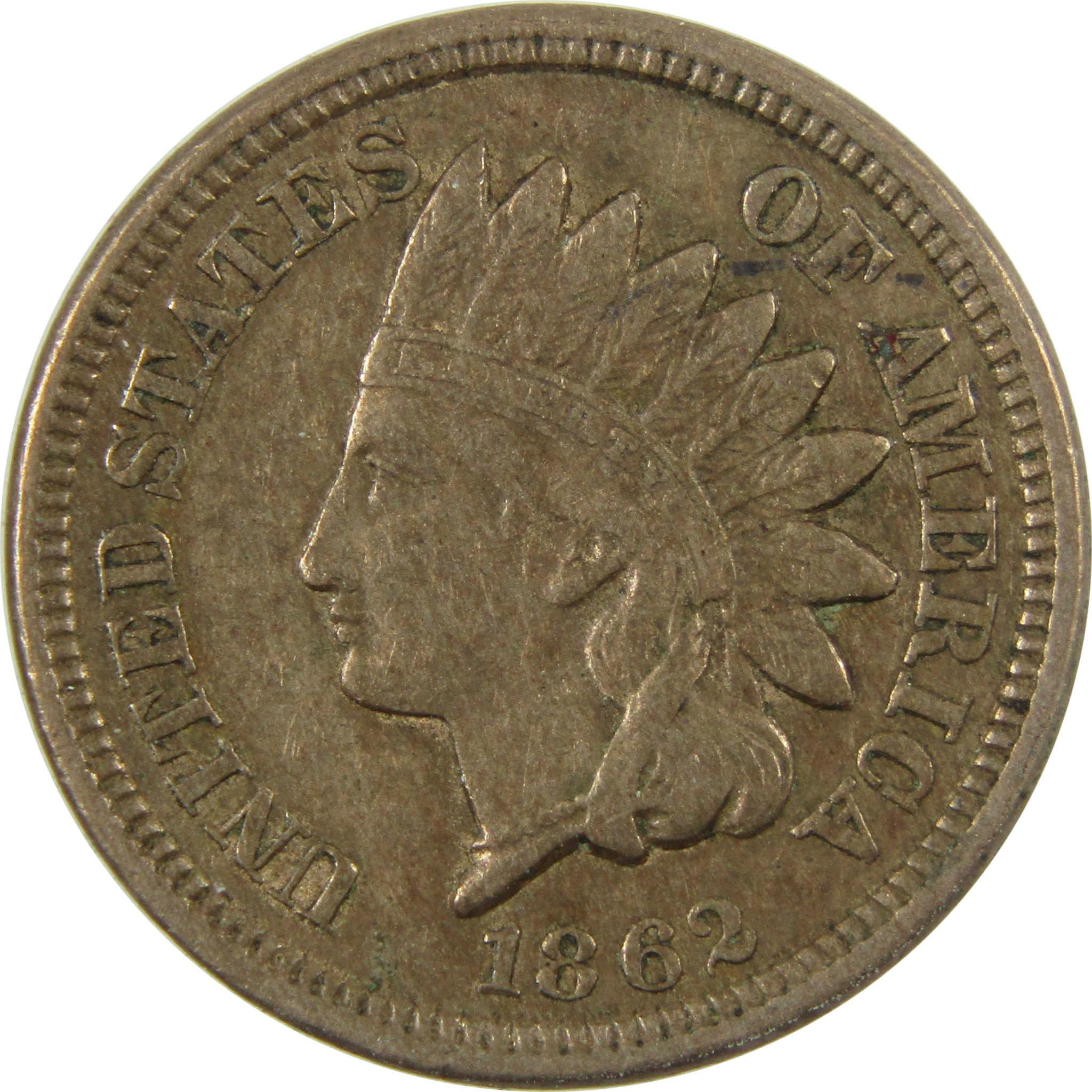 1862 Indian Head Cent XF EF Extremely Fine Penny 1c Coin SKU:CP1142