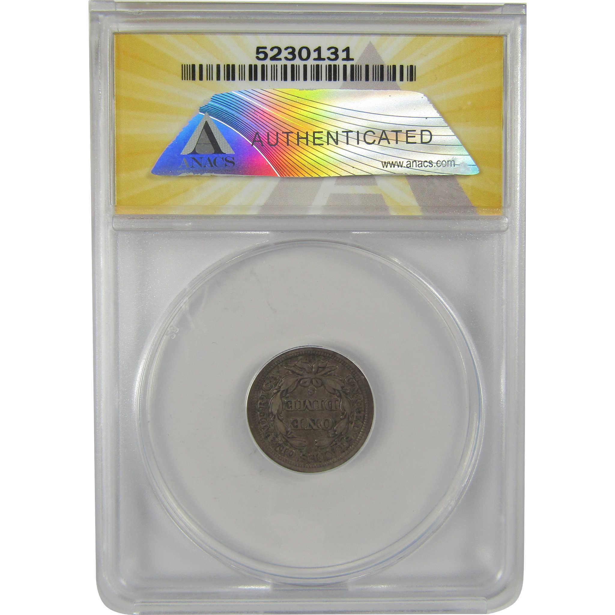 1858 S Seated Liberty Dime VF 35 ANACS Silver 10c Coin SKU:I20784