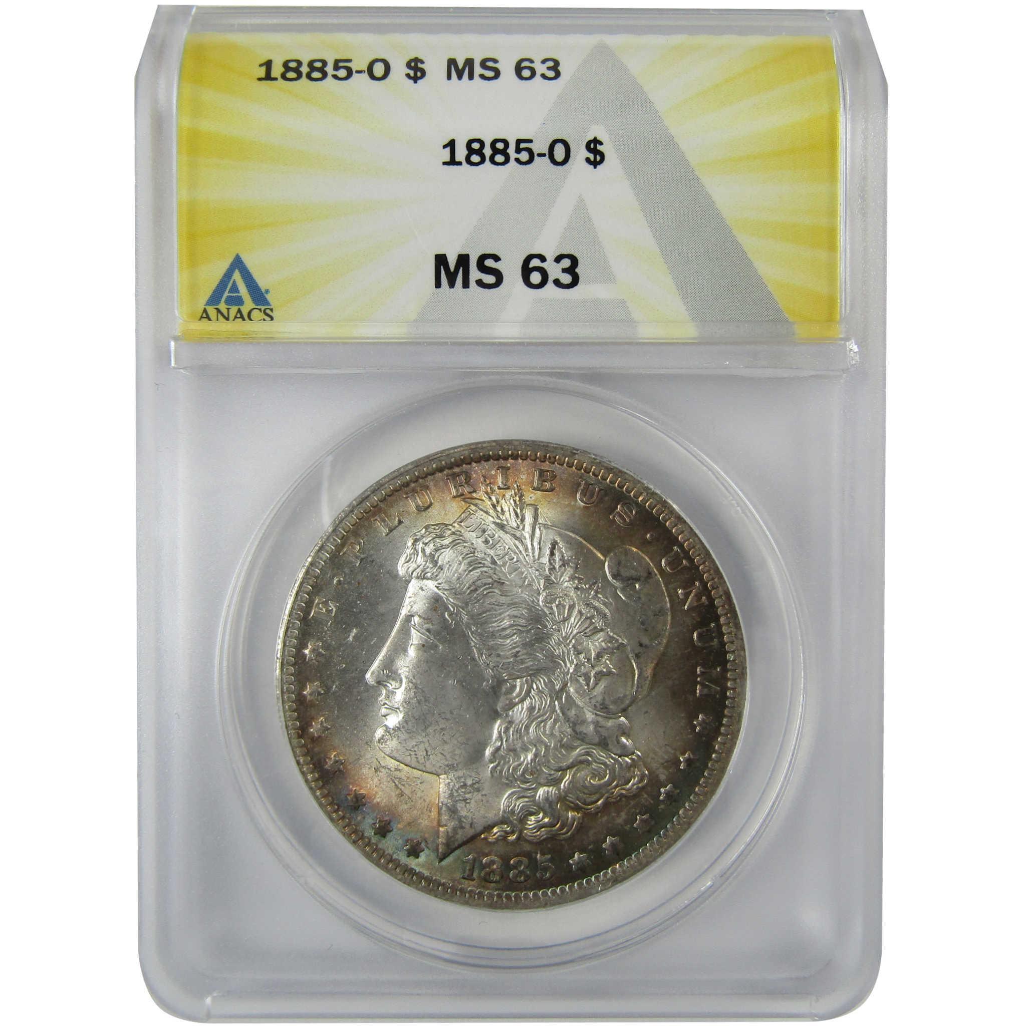 1885 O Morgan Silver Dollar MS 63 ANACS Uncirculated $1 Coin SKU:CP836 - Morgan coin - Morgan silver dollar - Morgan silver dollar for sale - Profile Coins & Collectibles