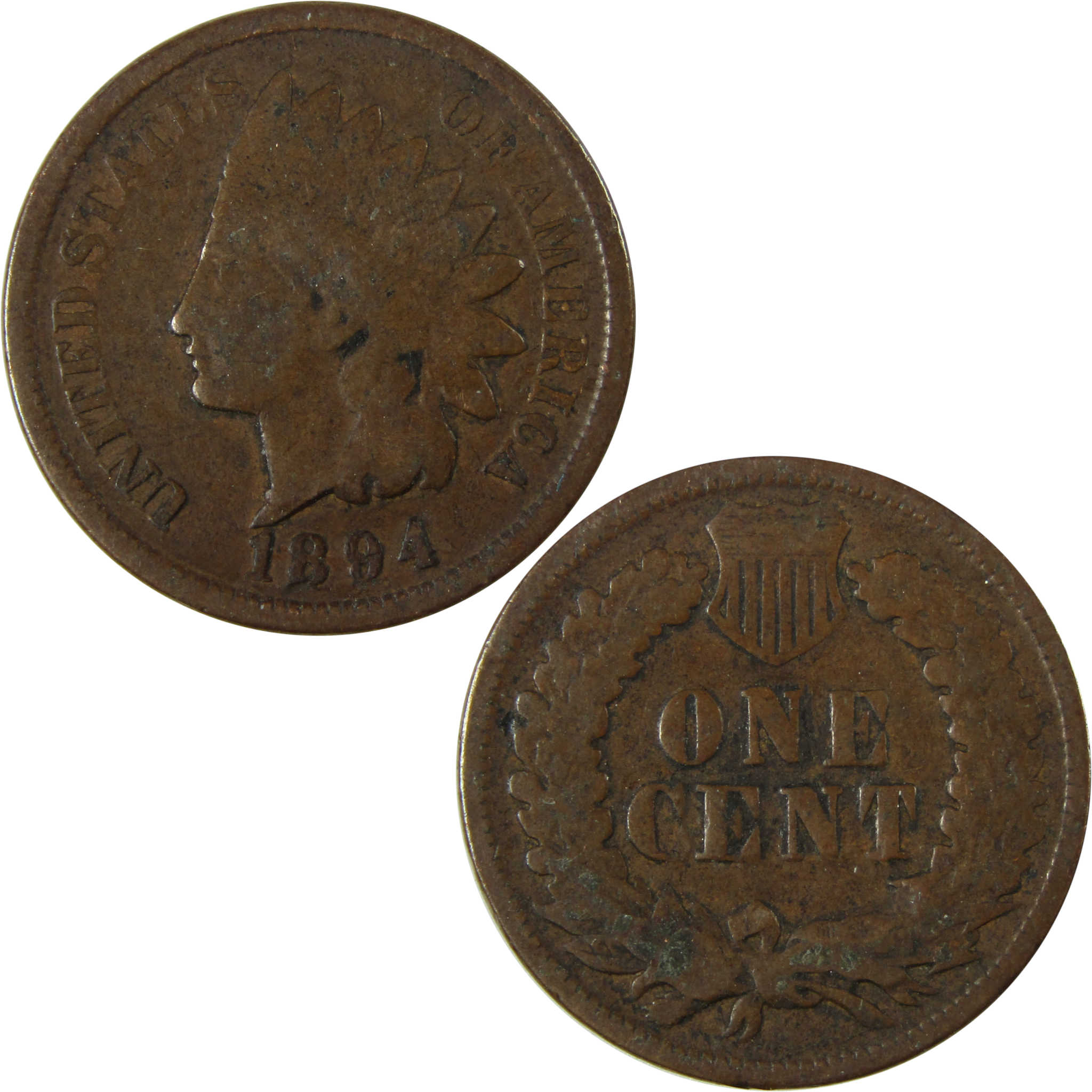 1894 Indian Head Cent G Good Penny 1c Coin Collectible SKU:I26558