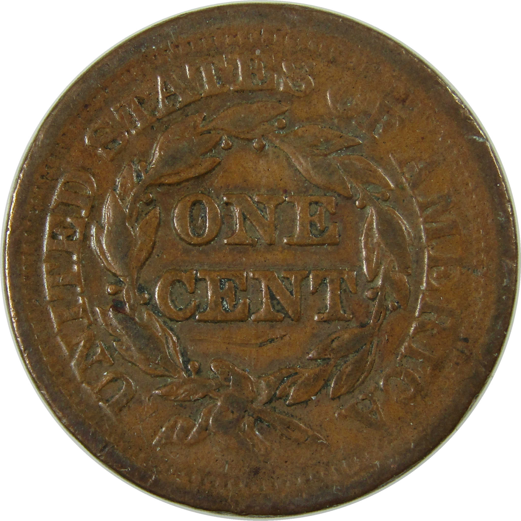 1852 Braided Hair Copper Large Cent F Fine Penny 1c Coin SKU:I27818