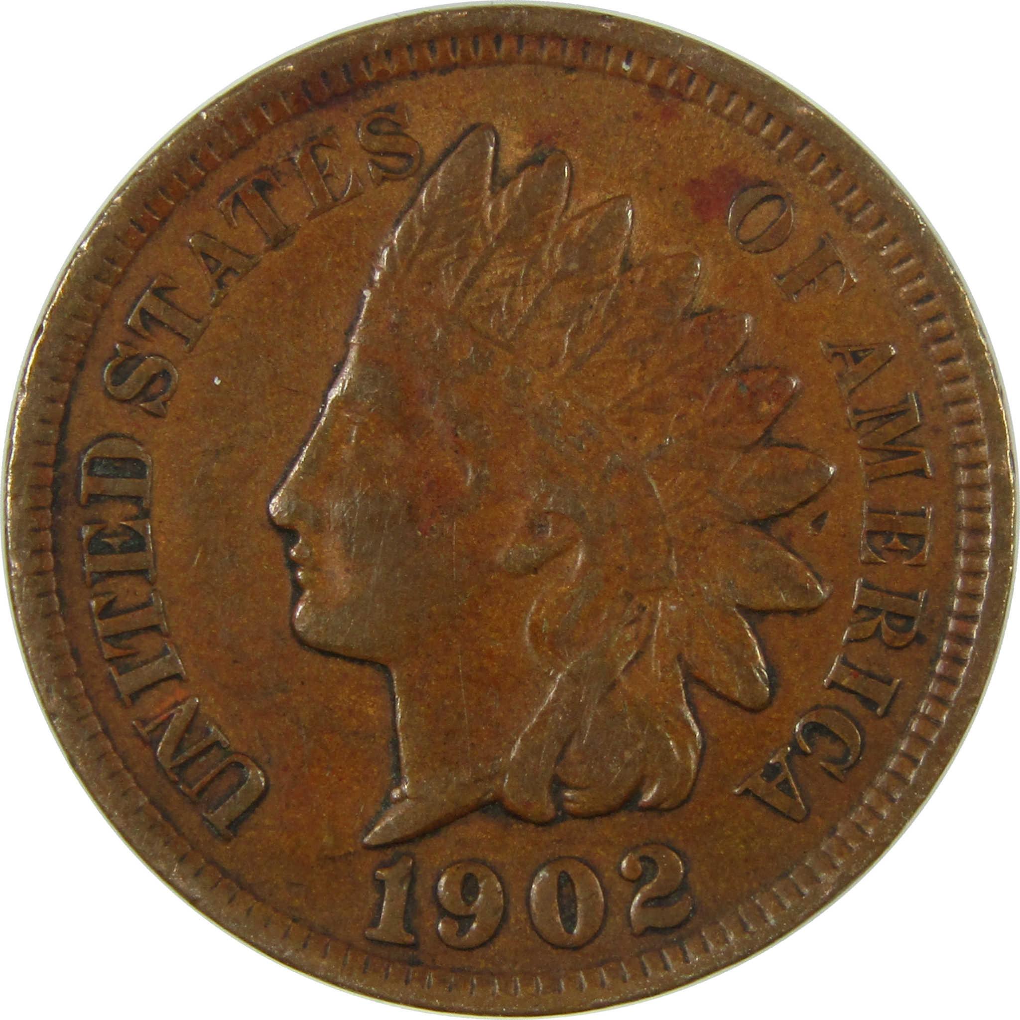 1902 Indian Head Cent XF EF Extremely Fine Details Penny SKU:I26933