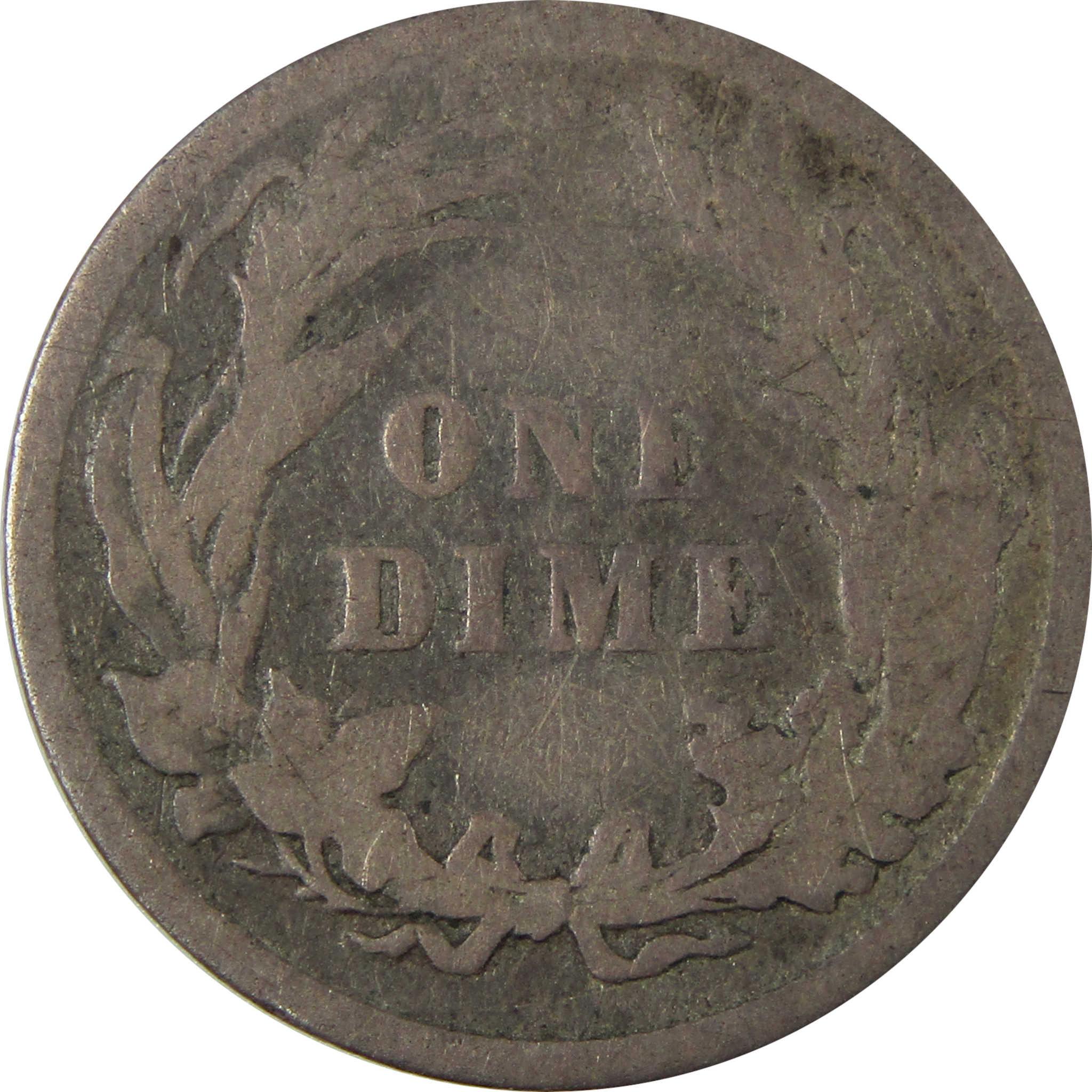 1895 Barber Silver Dime G Good Details 10c Coin Collectible SKU:I25396
