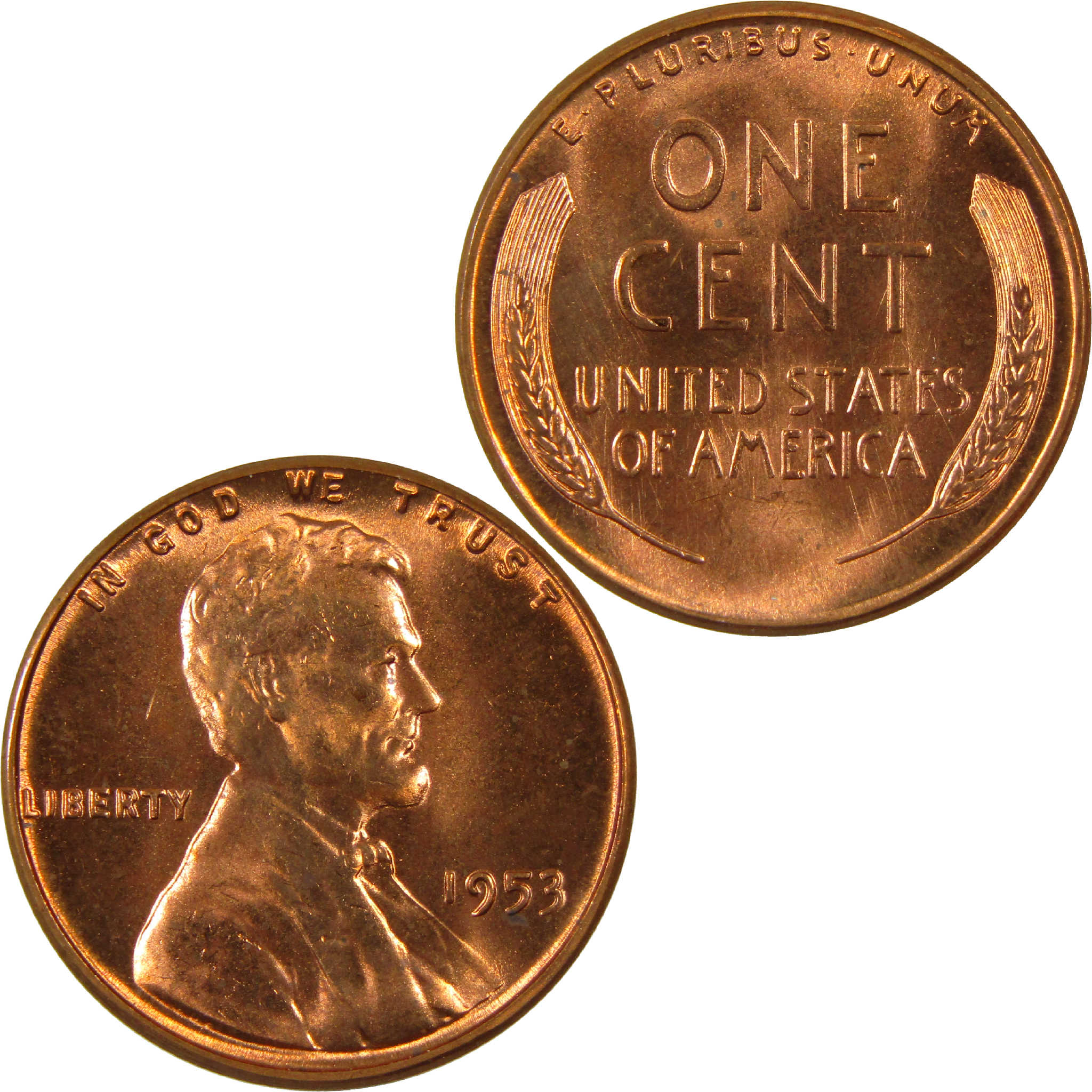 1953 Lincoln Wheat Cent BU Uncirculated Penny 1c Coin