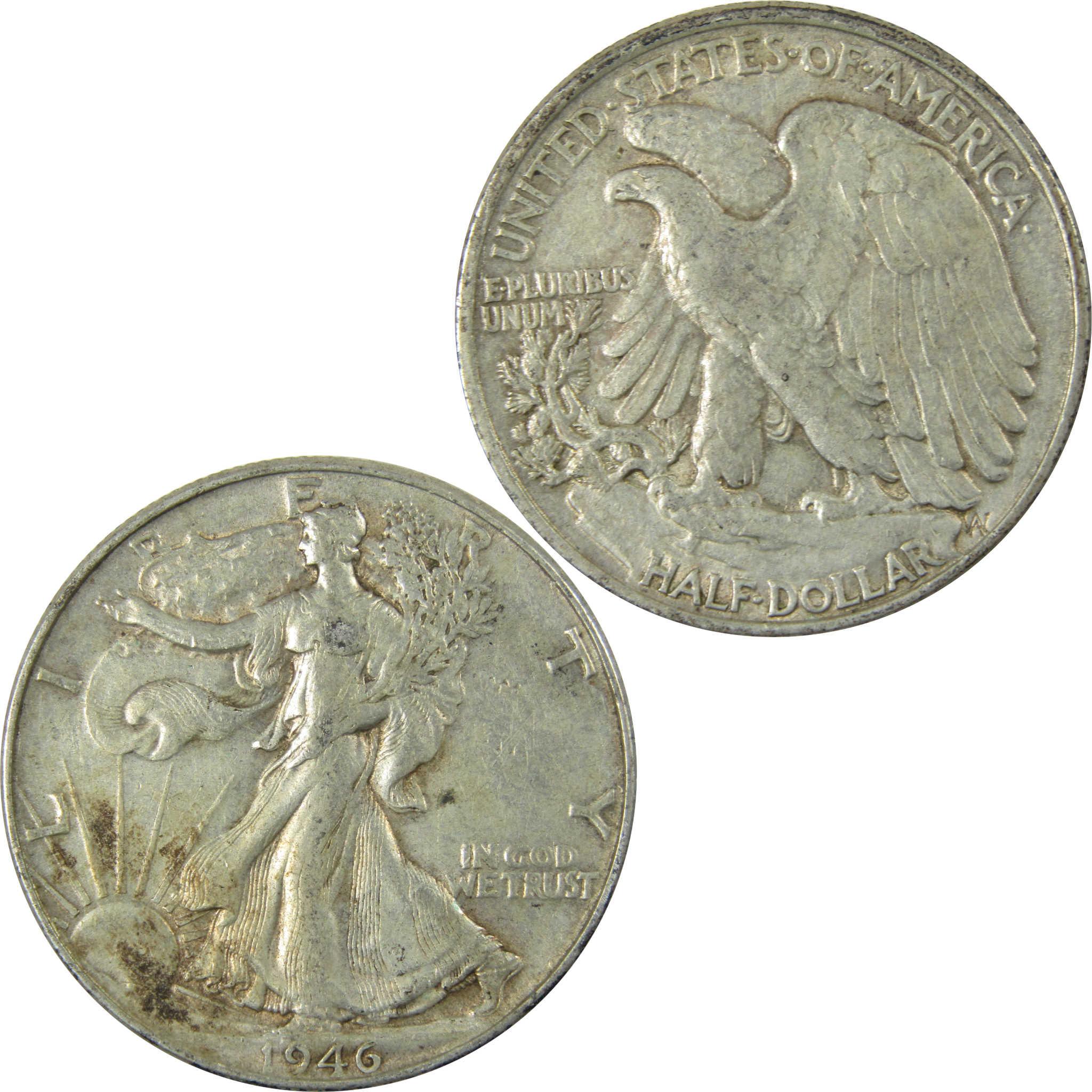 1946 Liberty Walking Silver Half Dollar XF EF Extremely Fine SKU:CP531
