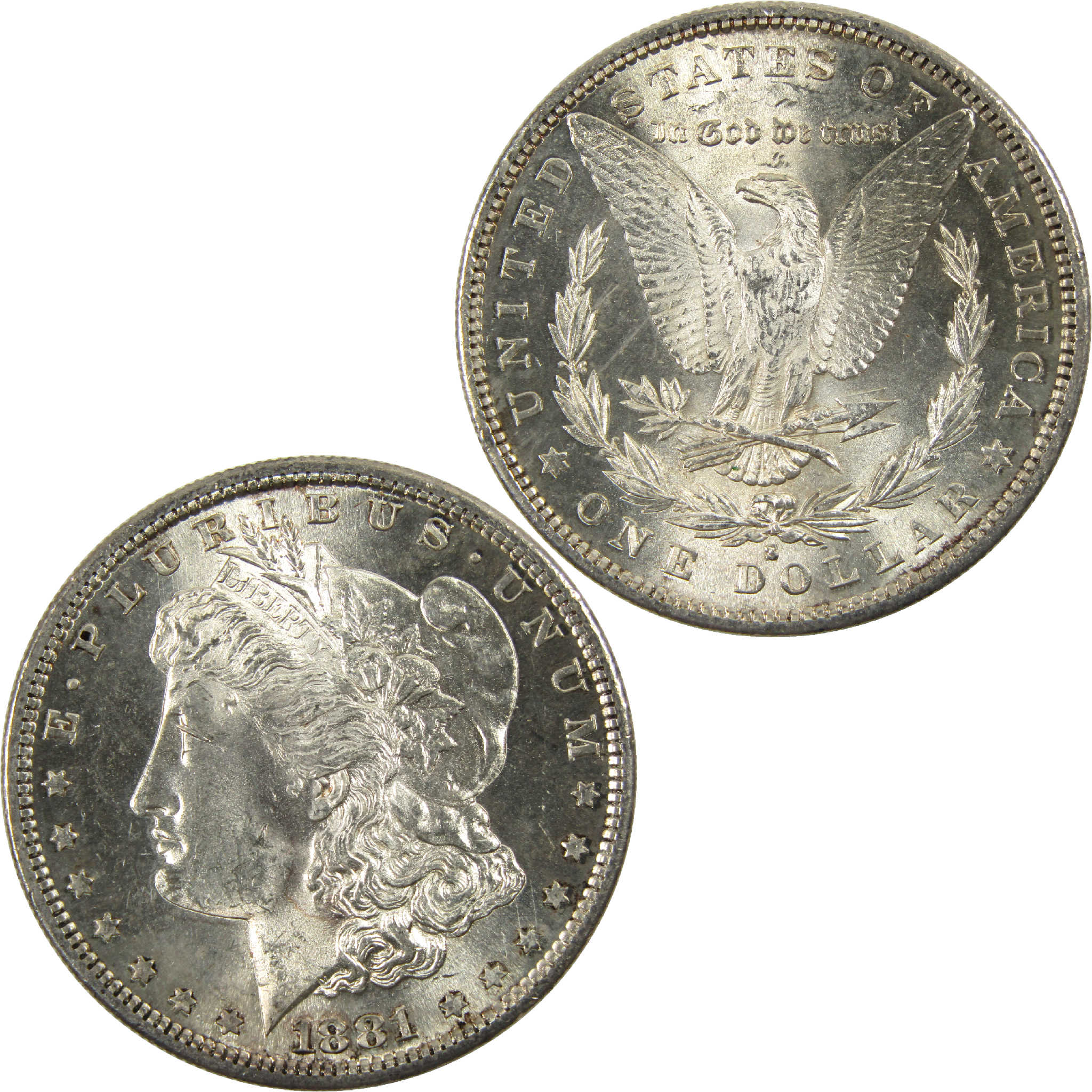 1881 S Morgan Dollar CH AU Choice About Uncirculated Silver $1 Coin - Morgan coin - Morgan silver dollar - Morgan silver dollar for sale - Profile Coins & Collectibles