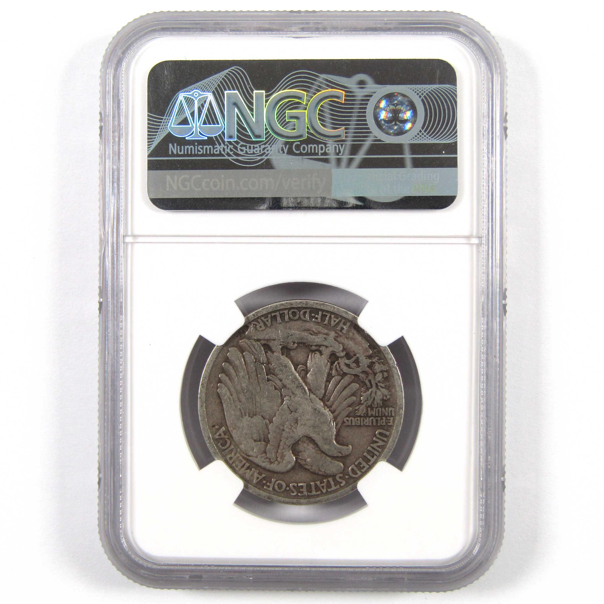 1921 S Liberty Walking Half Dollar VF 20 NGC 90% Silver 50c SKU:I10483