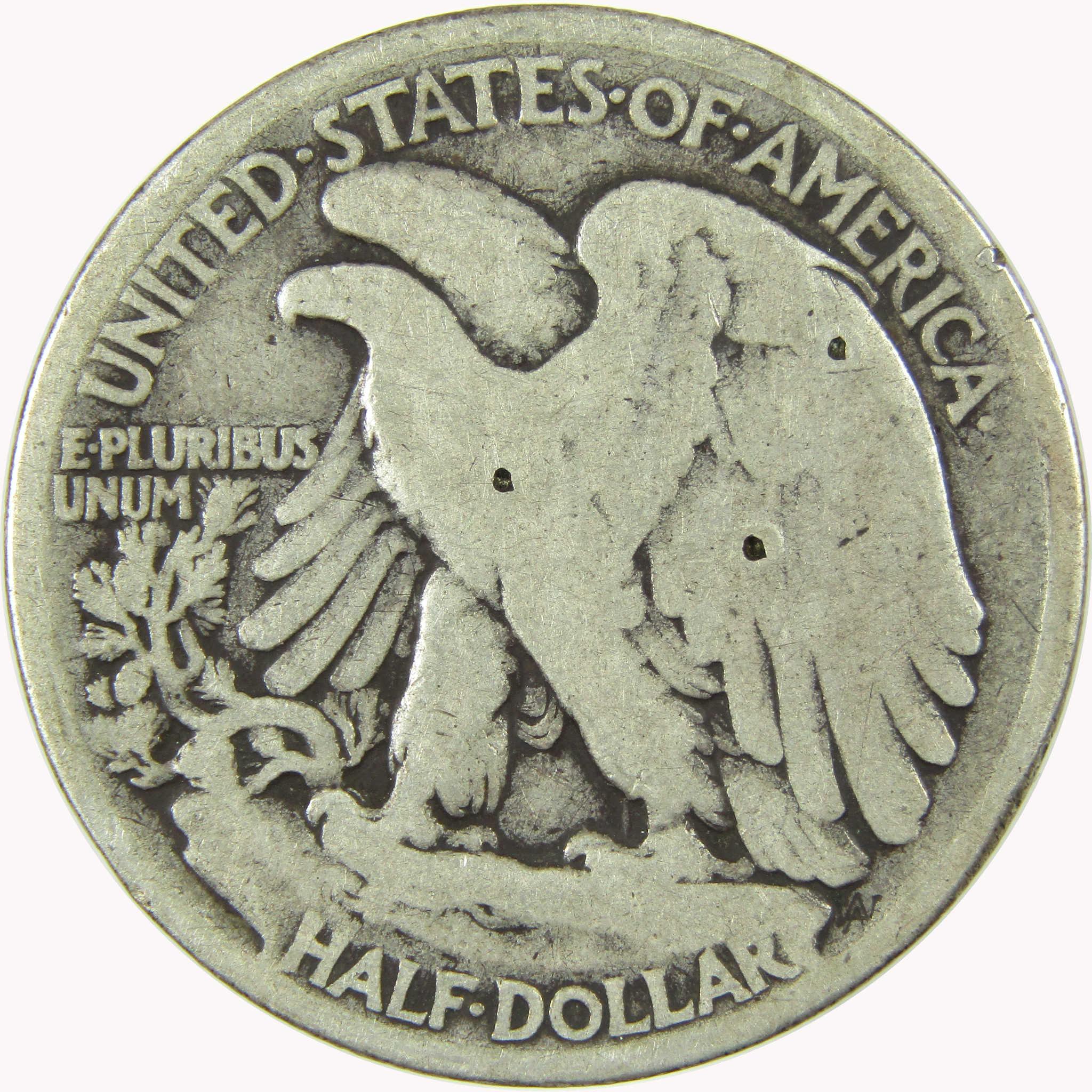 1917 D Obverse Liberty Walking 50c VG Very Good Details SKU:CP1465