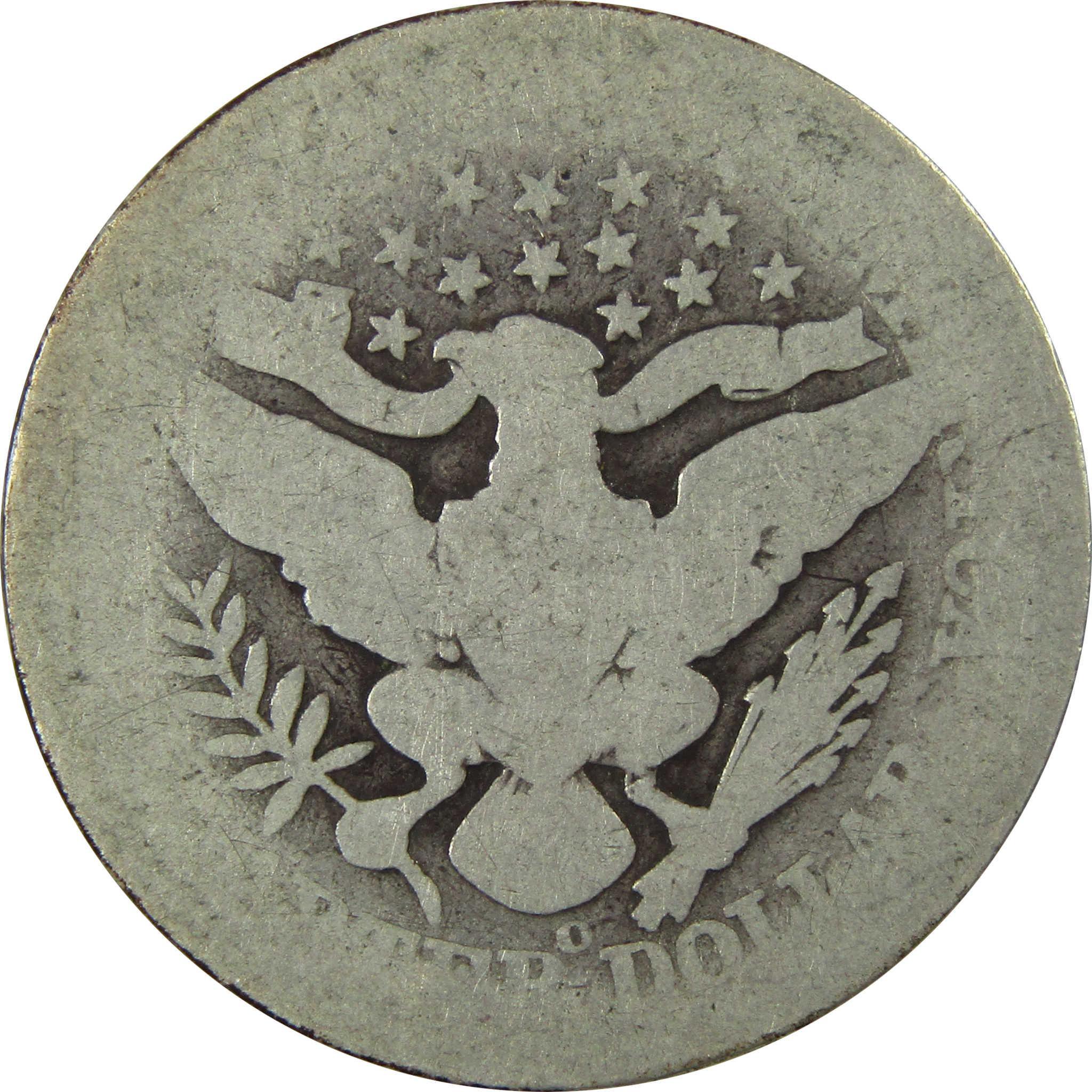 1901 O Barber Silver Quarter AG About Good 25c Coin SKU:I25945