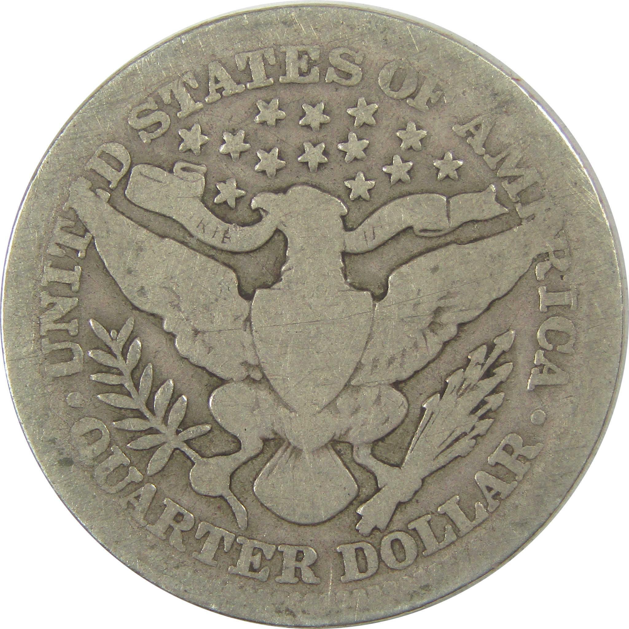 1905 Barber Quarter AG About Good Silver 25c Coin SKU:I21799