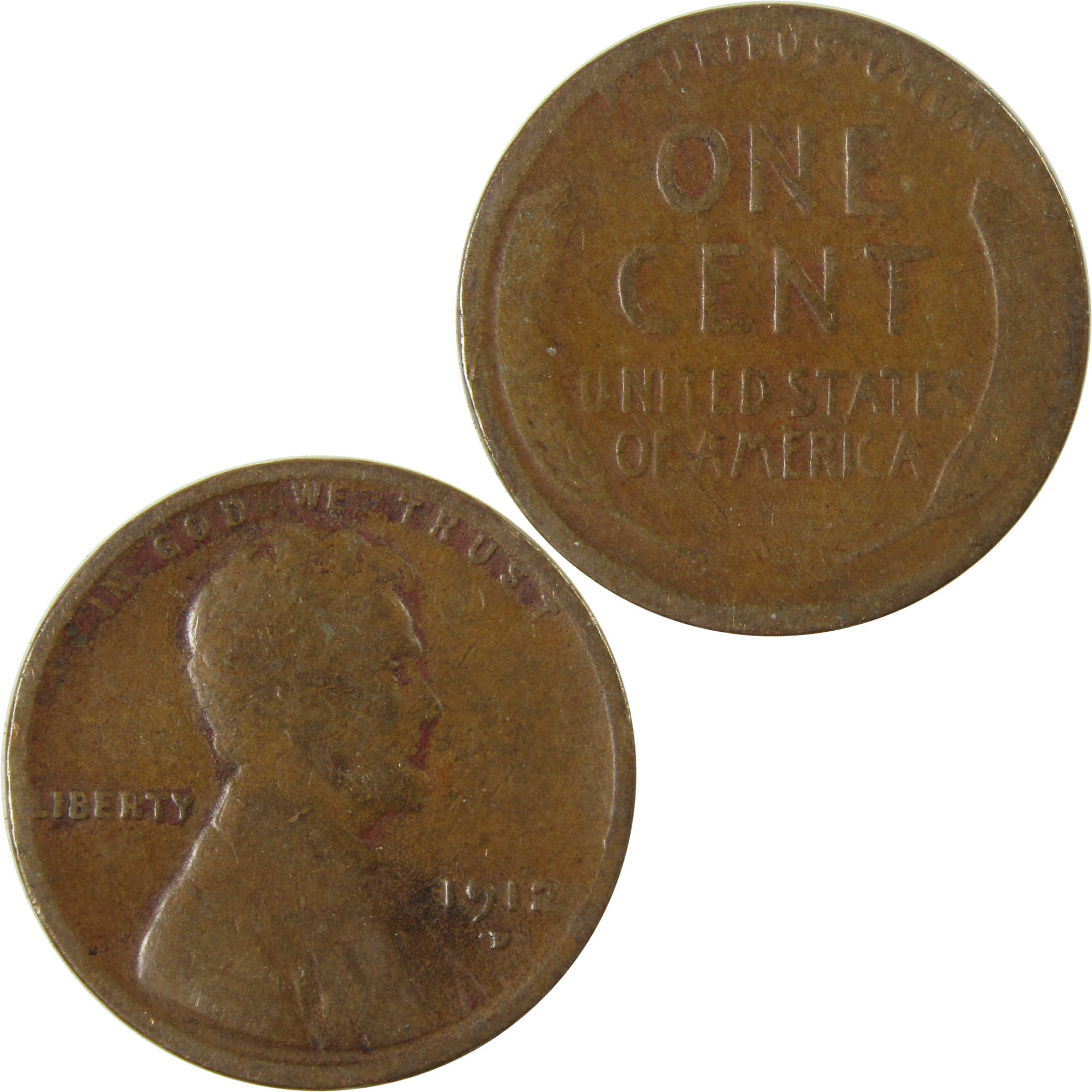 1912 D Lincoln Wheat Cent G Good Penny 1c Coin Collectible SKU:I27164