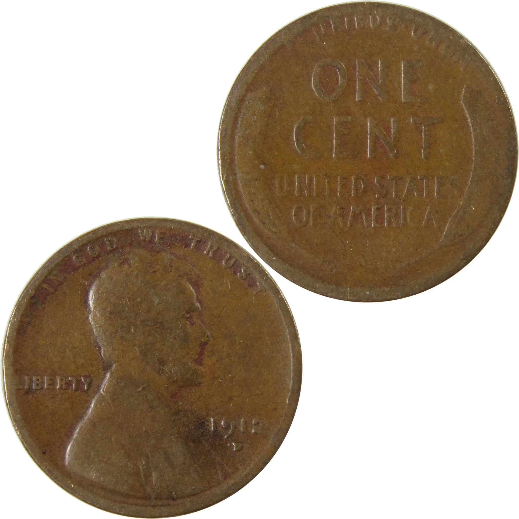 1912 D Lincoln Wheat Cent G Good Penny 1c Coin Collectible SKU:I27164