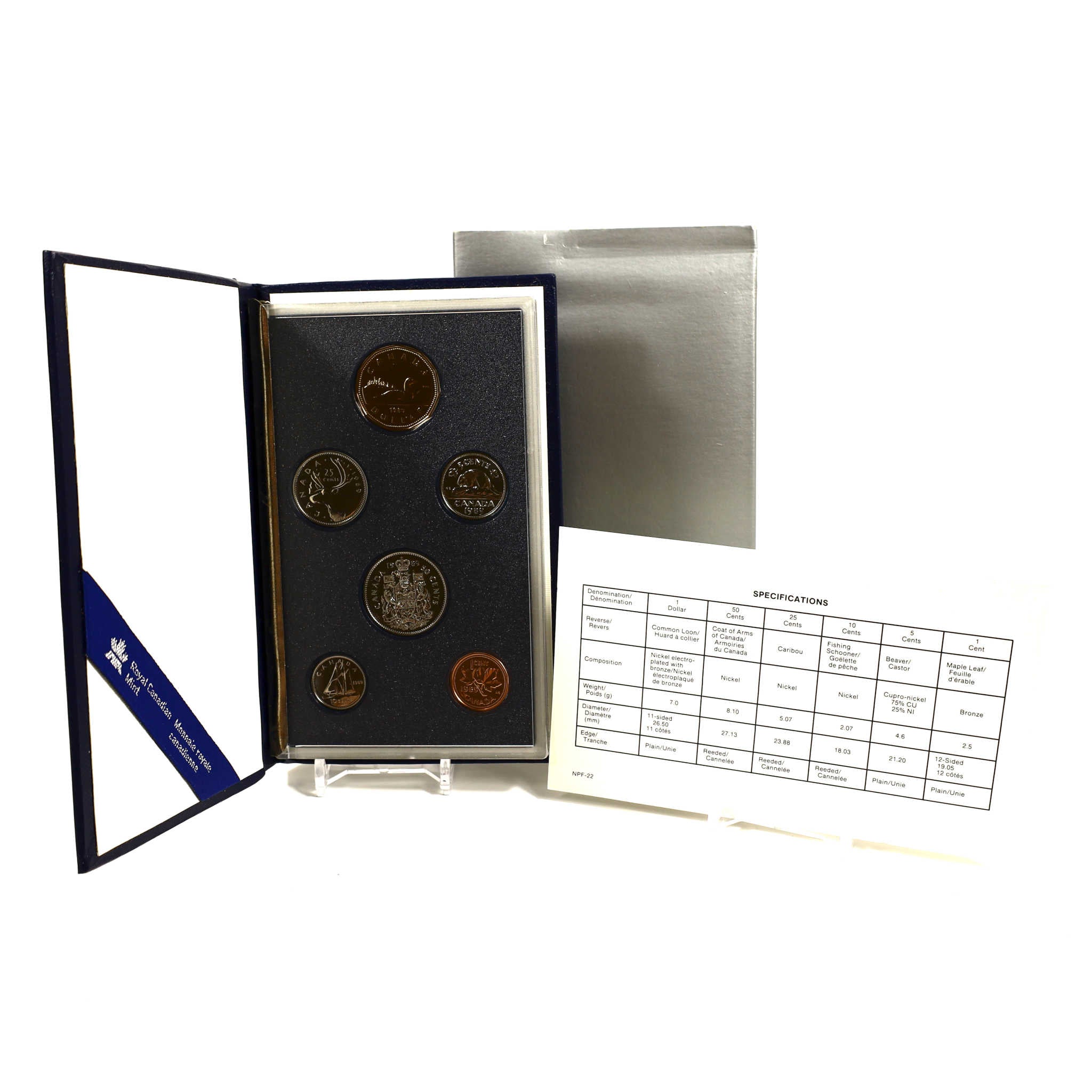 1989 Royal Canadian Mint 6 Coin Proof Set OGP SKU:CPC6215