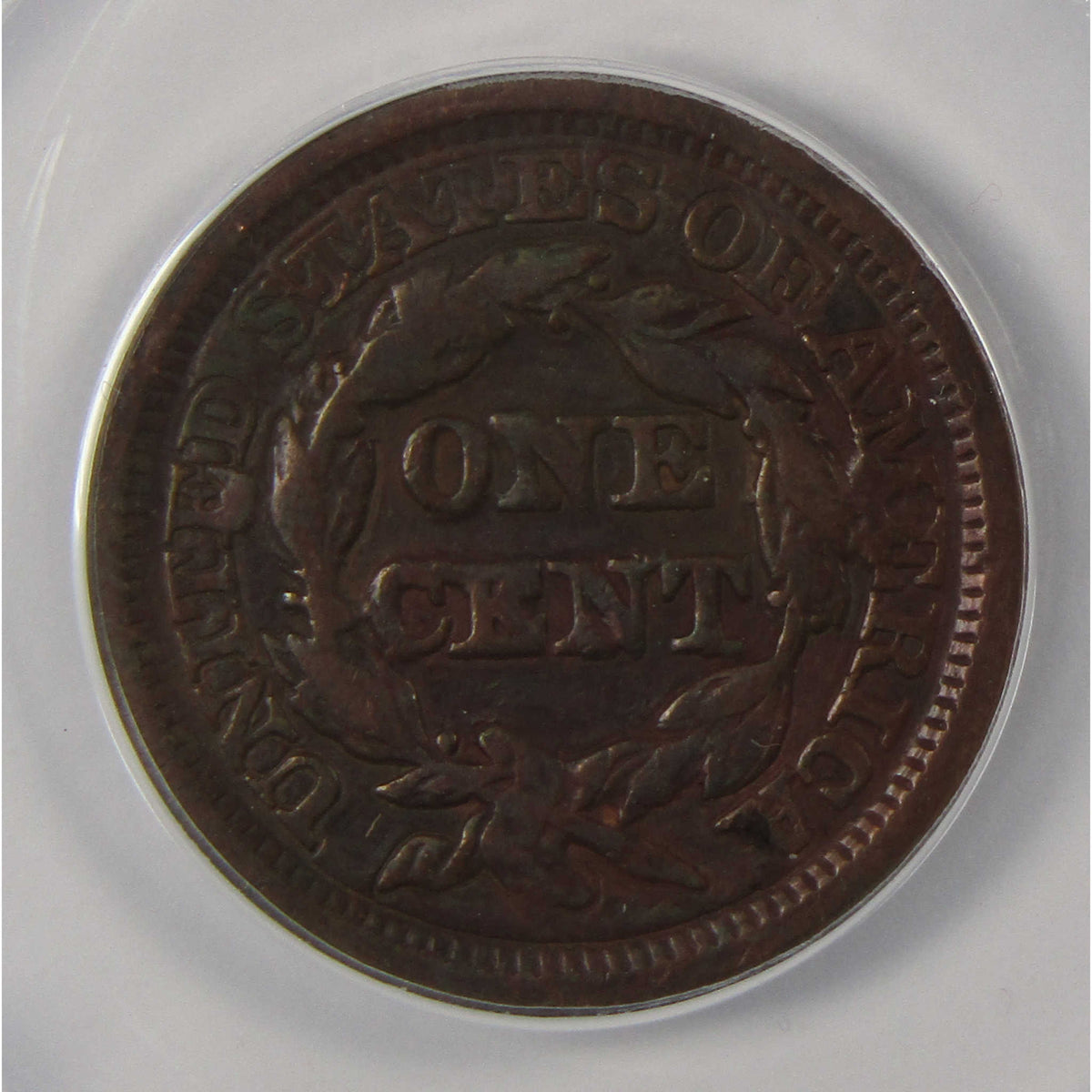 1849 Braided Hair Copper Large Cent F 15 ANACS 1c Coin SKU:I28764