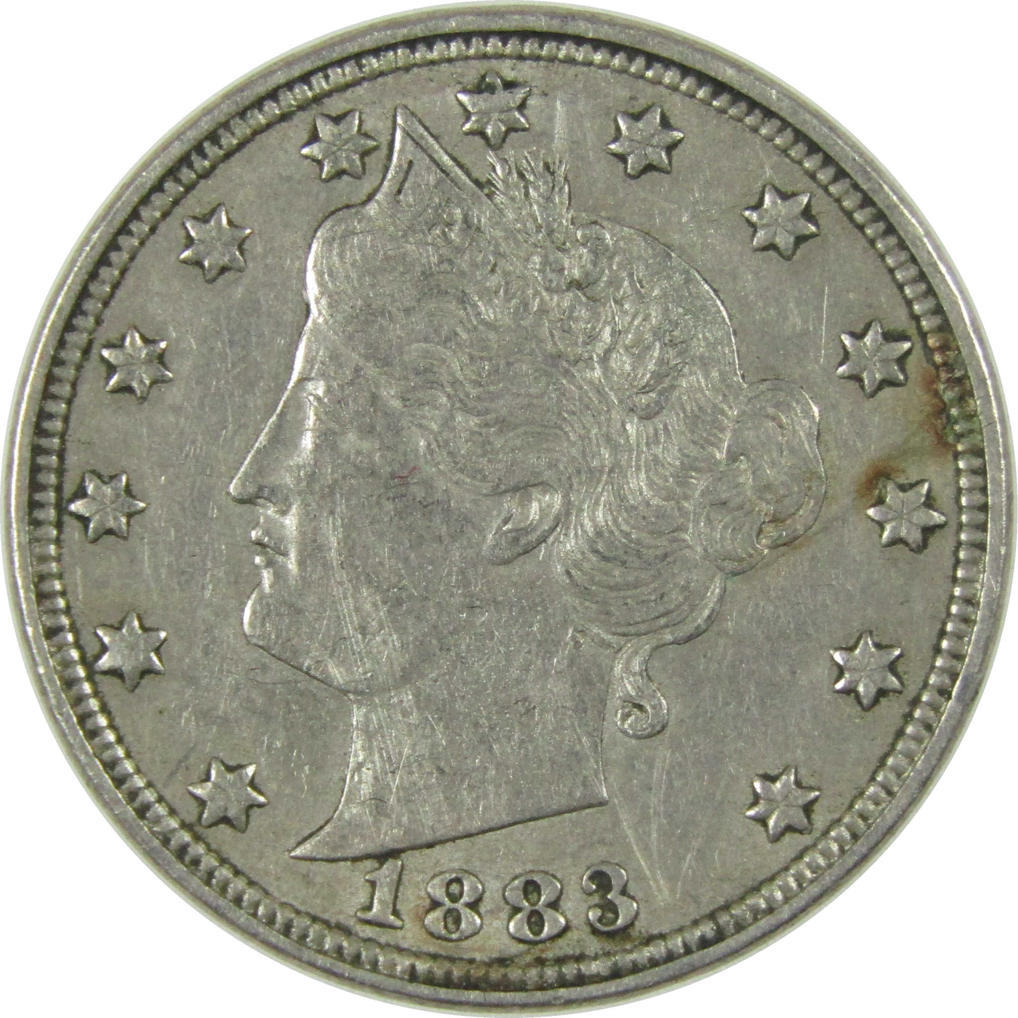 1883 No Cents Liberty Head V Nickel XF EF Extremely Fine SKU:I27233