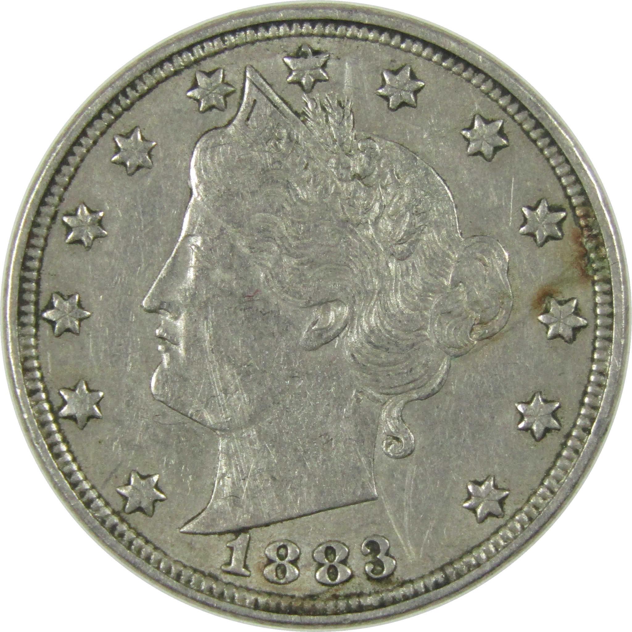 1883 No Cents Liberty Head V Nickel XF EF Extremely Fine SKU:I27233