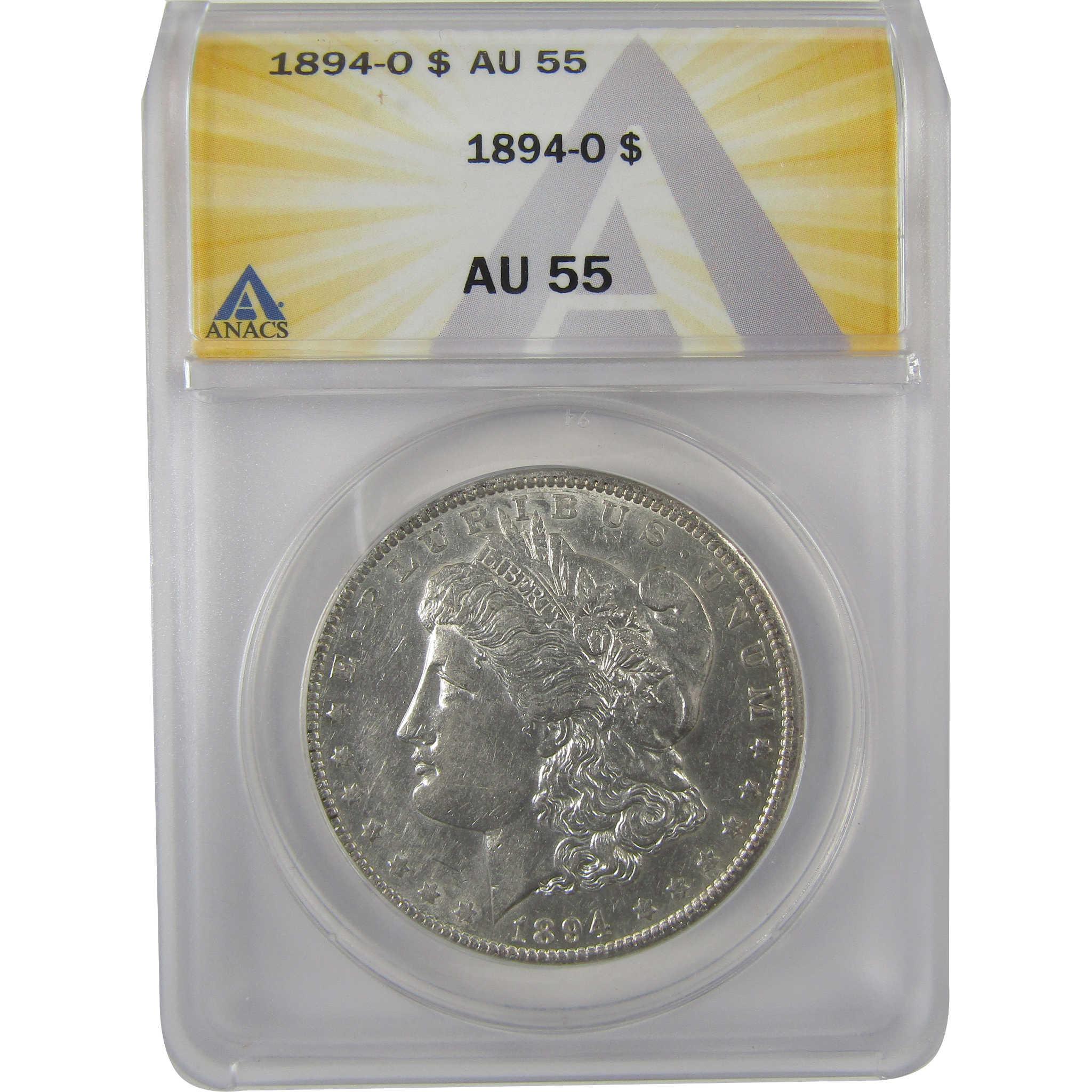 1894 O Morgan Dollar AU 55 ANACS Silver $1 Coin SKU:I19325 - Morgan coin - Morgan silver dollar - Morgan silver dollar for sale - Profile Coins & Collectibles