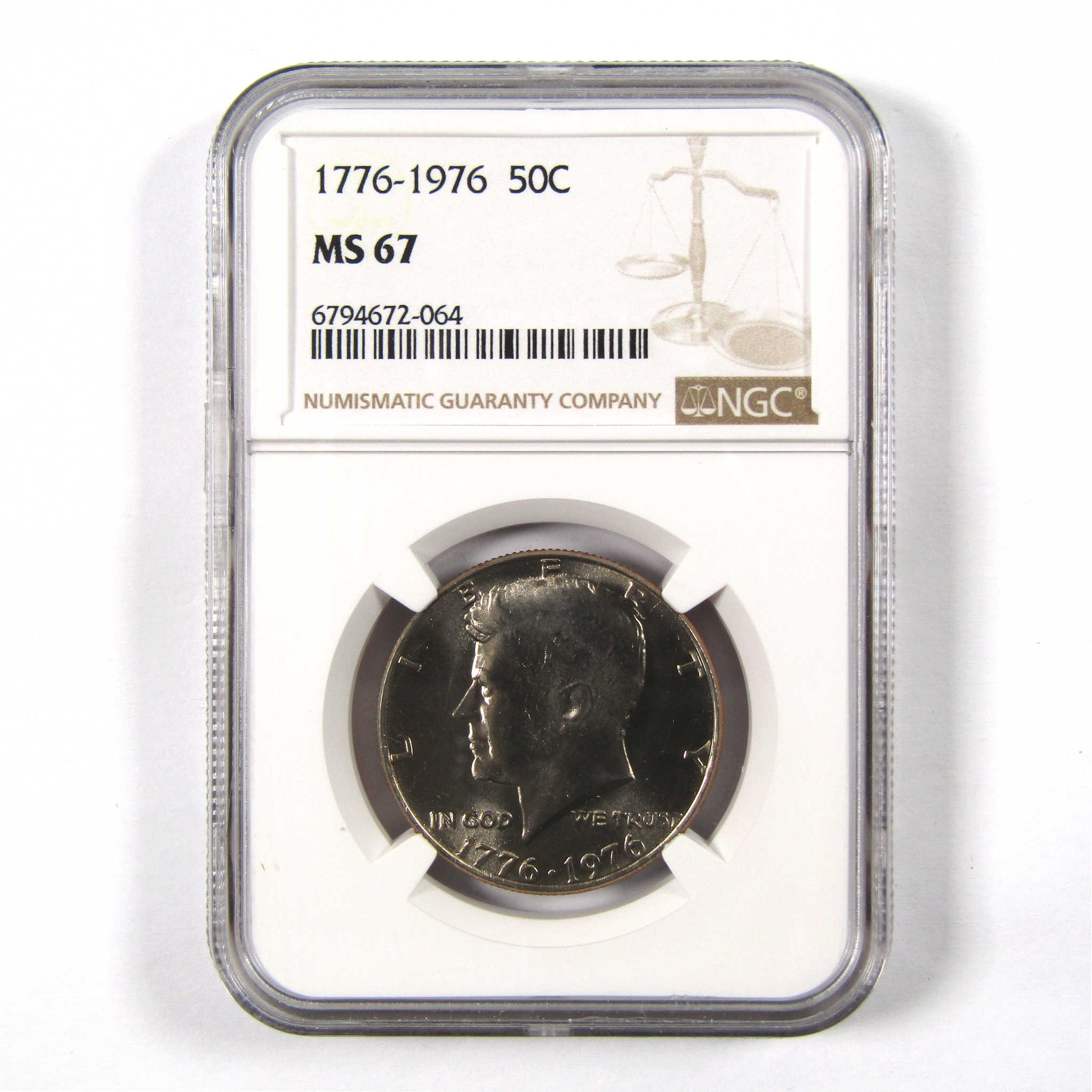 1976 Kennedy Bicentennial 50c MS 67 NGC Clad Unc SKU:I9818