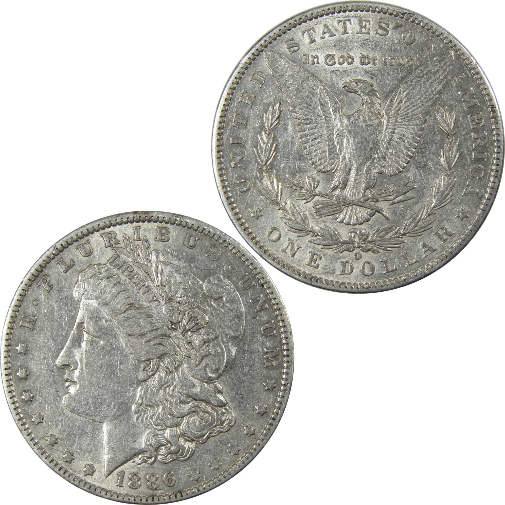 1886 O Morgan Dollar AU About Uncirculated Silver $1 Coin SKU:I23697 - Morgan coin - Morgan silver dollar - Morgan silver dollar for sale - Profile Coins & Collectibles