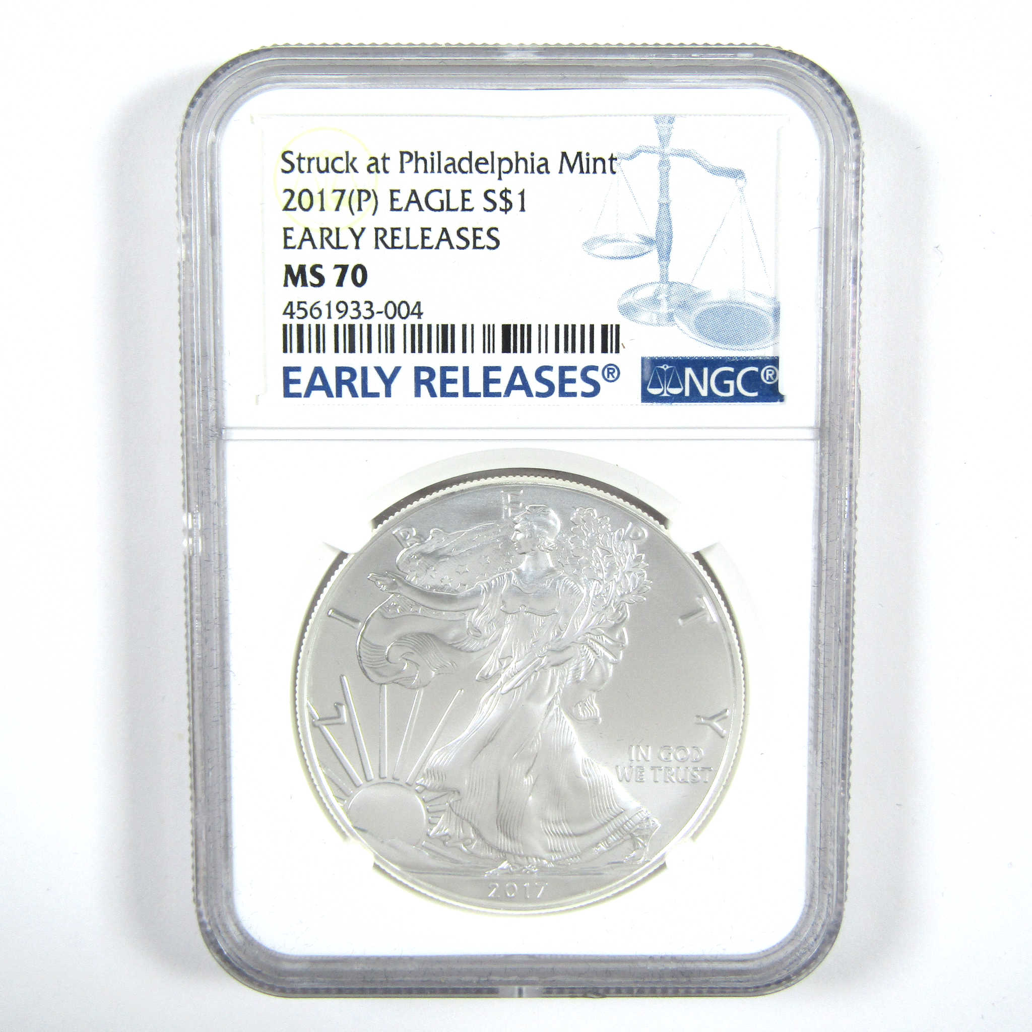 2017 (P) American Silver Eagle MS 70 NGC $1 Early Releases SKU:CPC6874