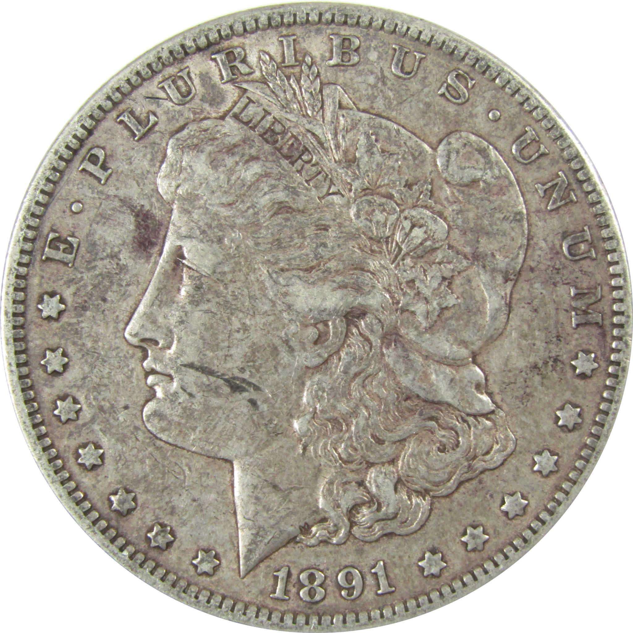 1891 O VAM-1A E on Reverse Morgan Silver Dollar VF Very Fine SKU:CP646 - Morgan coin - Morgan silver dollar - Morgan silver dollar for sale - Profile Coins & Collectibles
