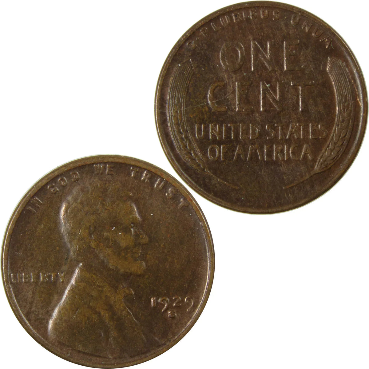 1929 S Lincoln Wheat Cent XF EF Extremely Fine Penny SKU:I26099