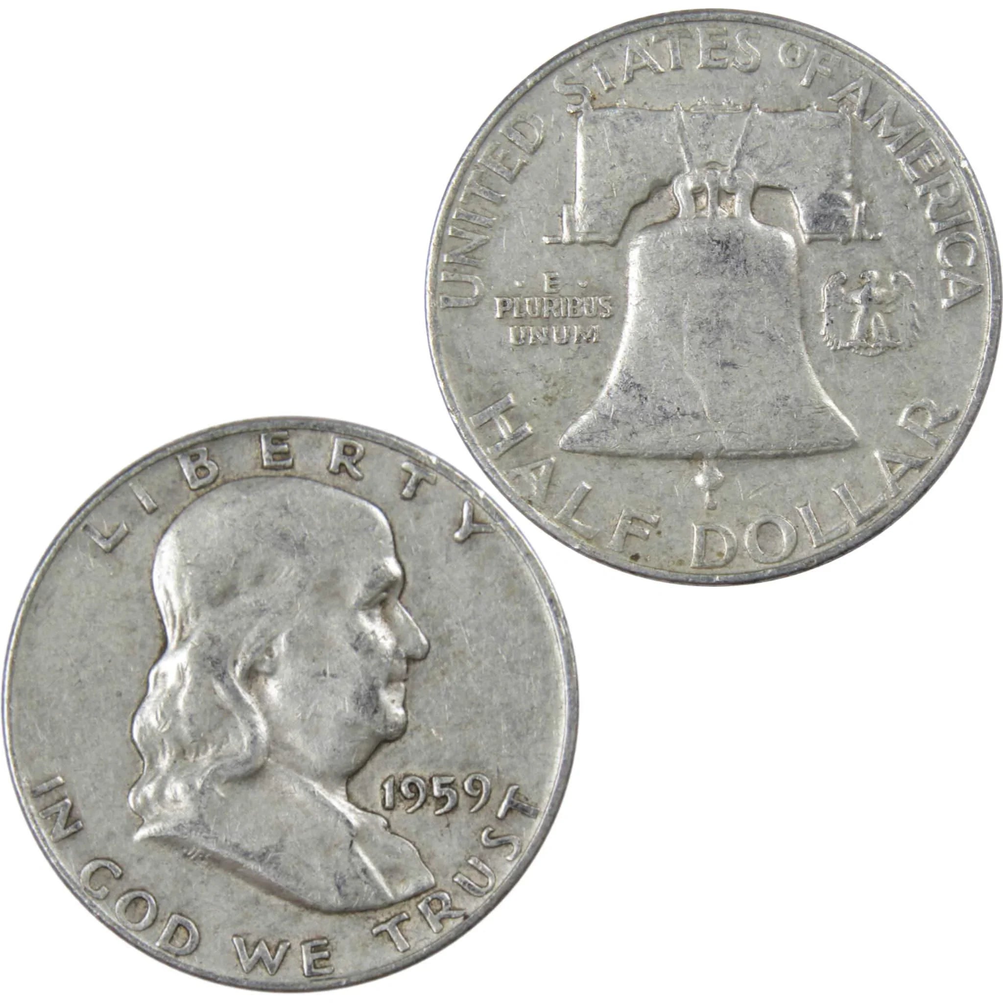 1959 Franklin Half Dollar VF Very Fine Silver 50c Coin