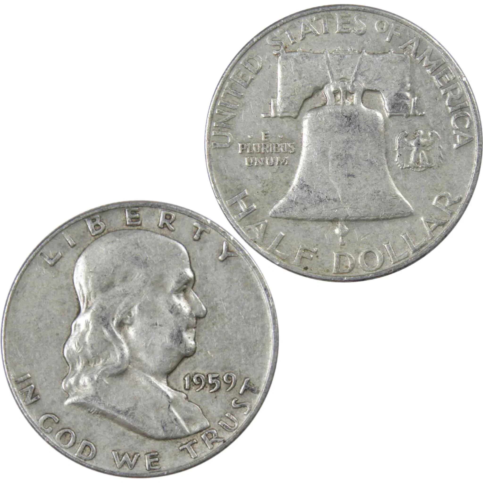 1959 Franklin Half Dollar VF Very Fine Silver 50c Coin