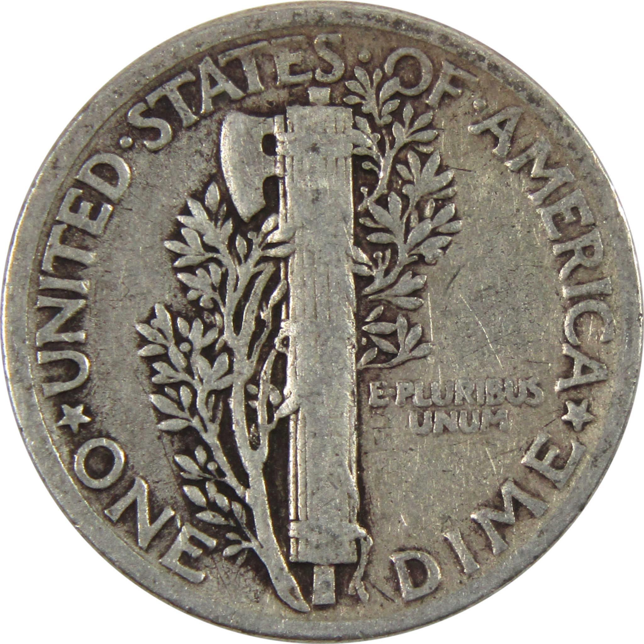 1942 Mercury Dime AG About Good 90% Silver 10c Coin