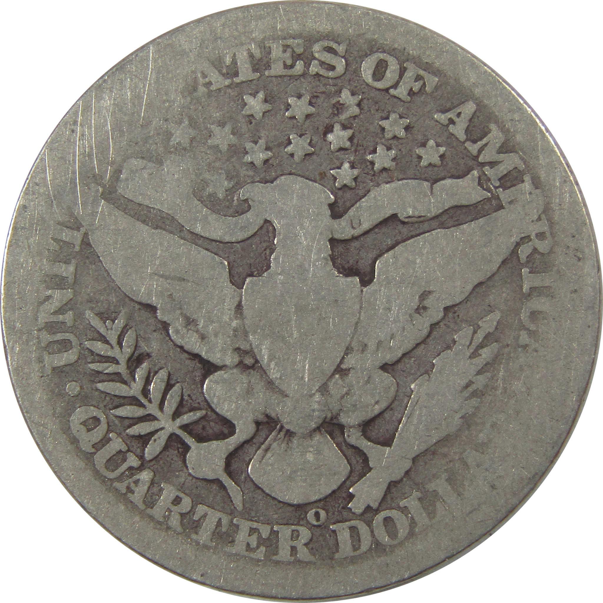 1909 O Barber Silver Quarter AG About Good 25c Coin SKU:I24495