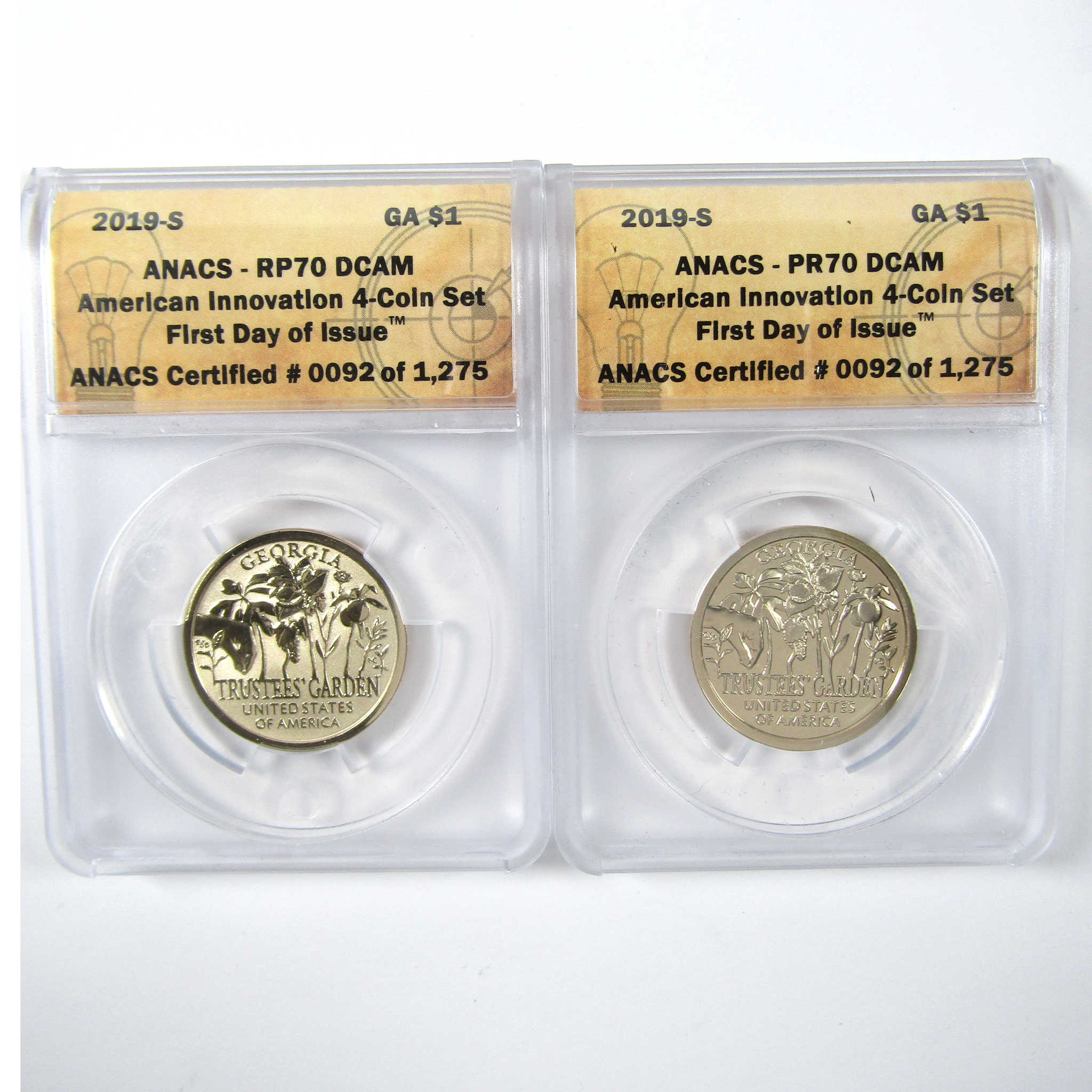 2019 American Innovation Georgia 4 Coin Set ANACS SKU:CPC6601