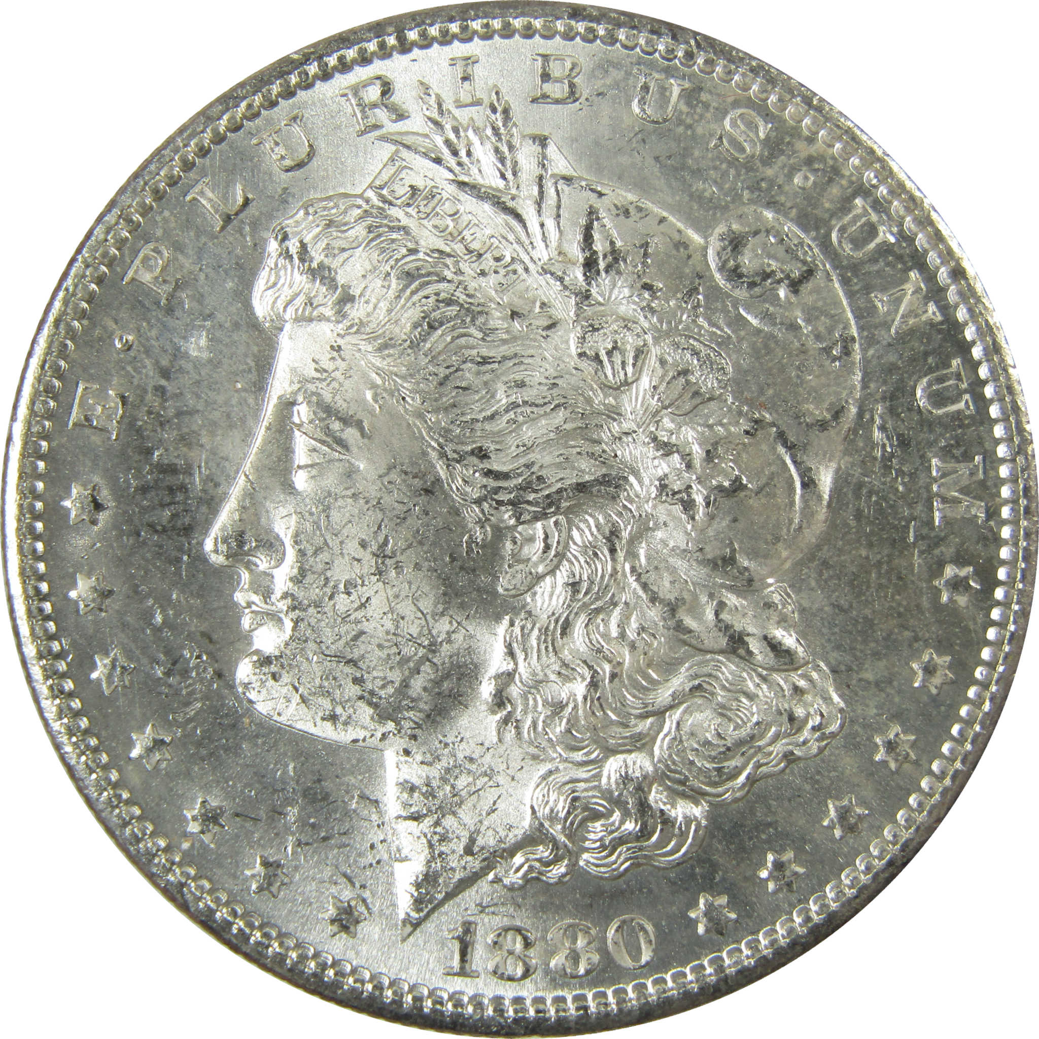 1880 S Morgan Silver Dollar Uncirculated Mint State $1 Coin SKU:I27755