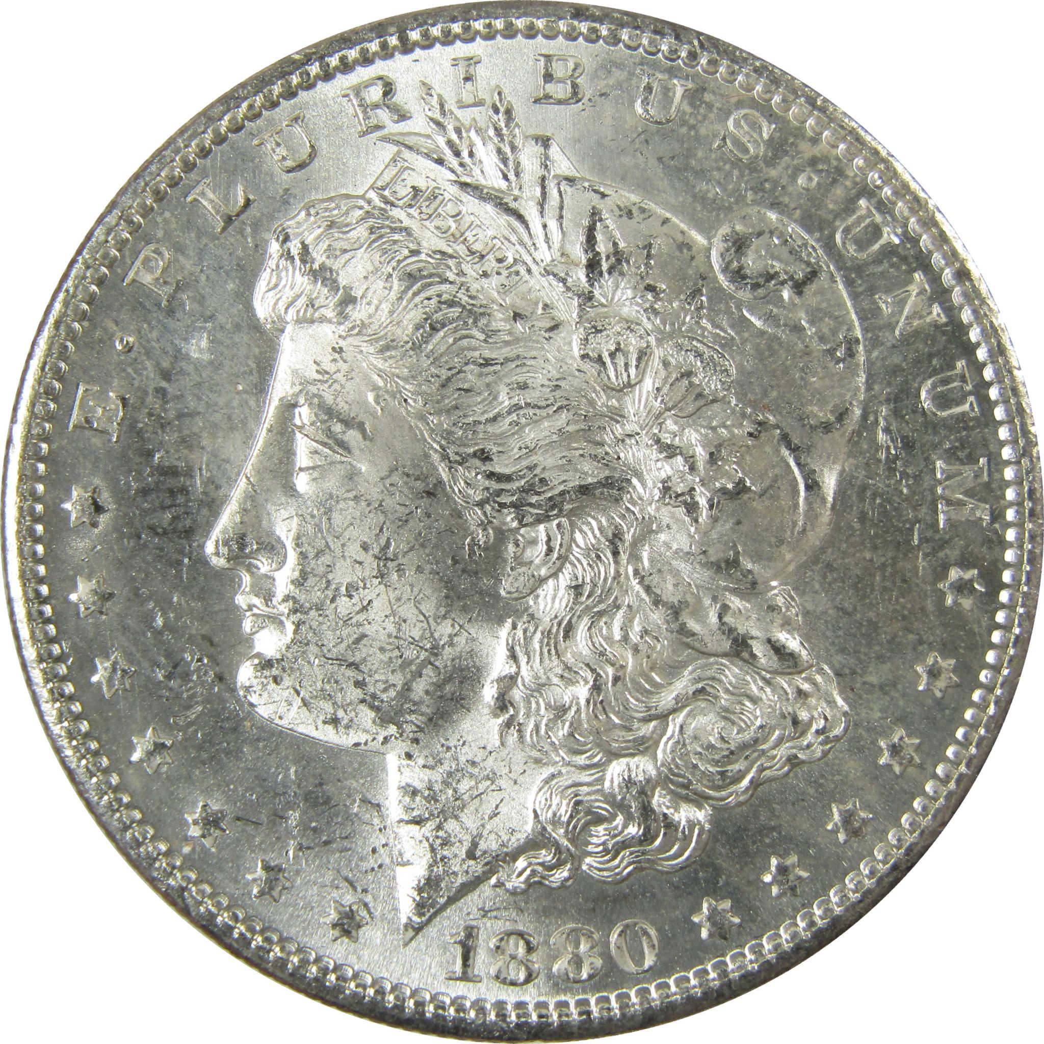 1880 S Morgan Silver Dollar Uncirculated Mint State $1 Coin SKU:I27755 - Morgan coin - Morgan silver dollar - Morgan silver dollar for sale - Profile Coins & Collectibles