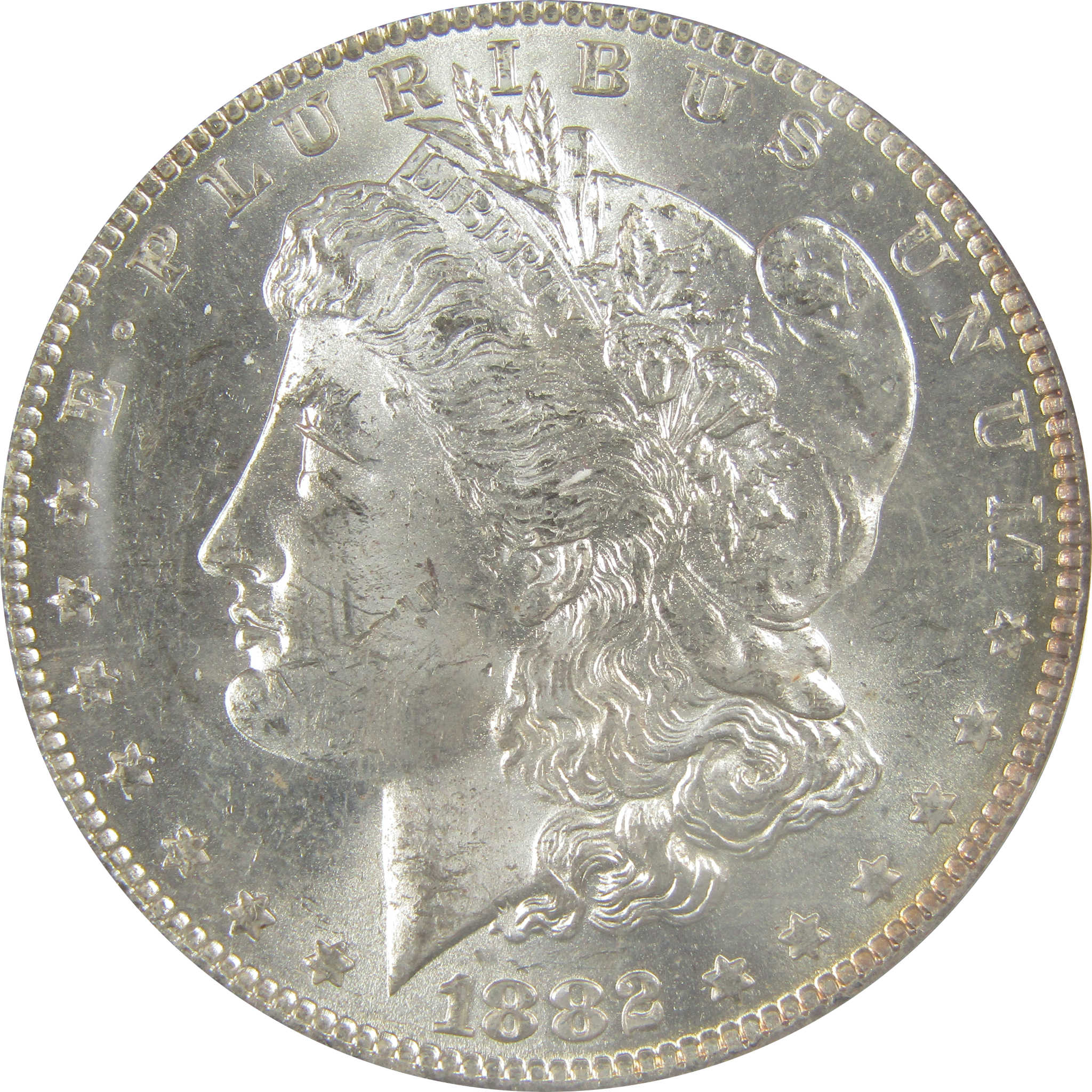 1882 O/S VAM-4 Recessed Top 100 Morgan Dollar MS 62 ANACS SKU:I21955 - Morgan coin - Morgan silver dollar - Morgan silver dollar for sale - Profile Coins & Collectibles