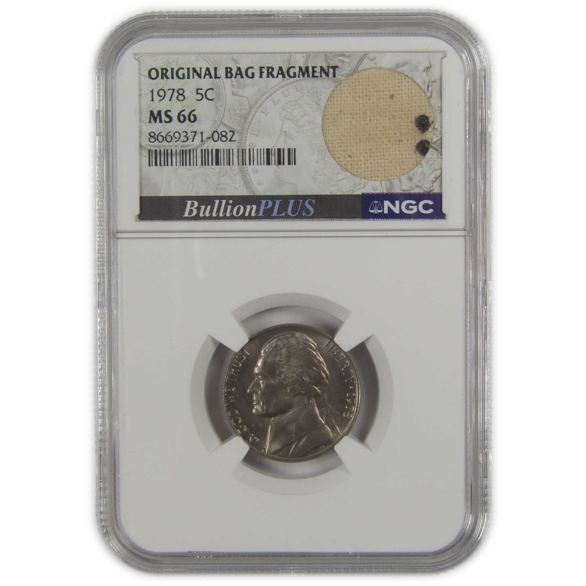 1978 Jefferson Nickel MS 66 NGC Original Bag Fragment SKU:I23519